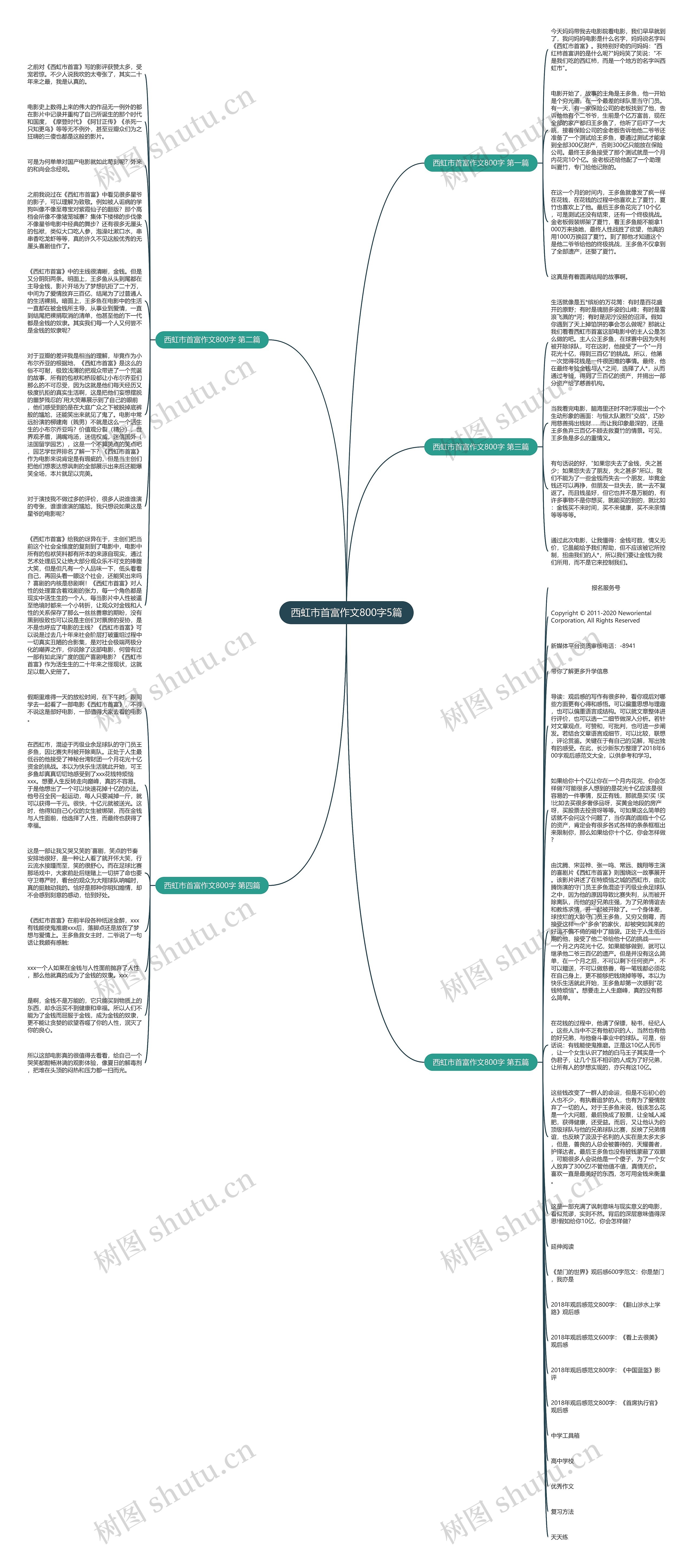 西虹市首富作文800字5篇思维导图