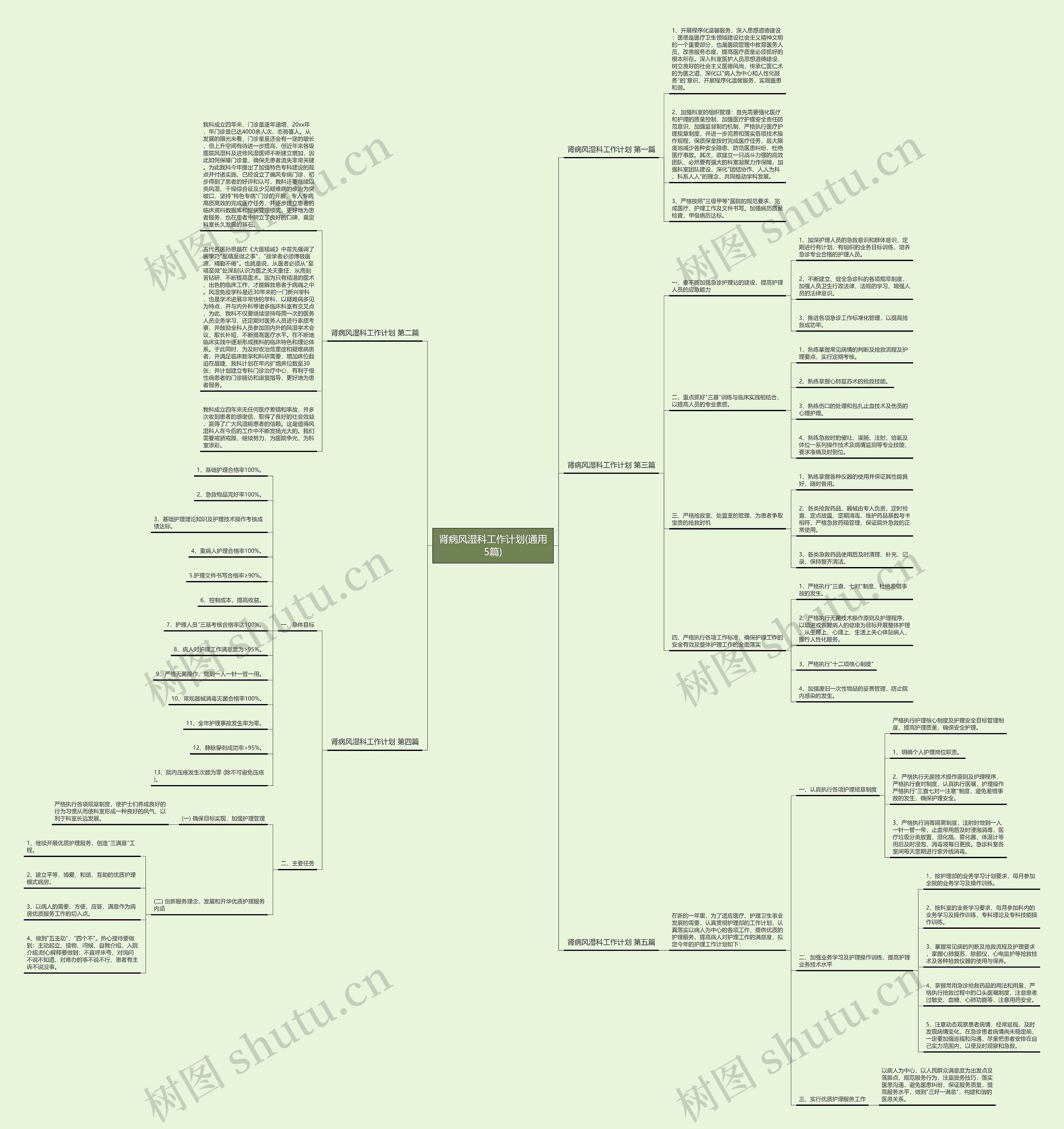 肾病风湿科工作计划(通用5篇)思维导图
