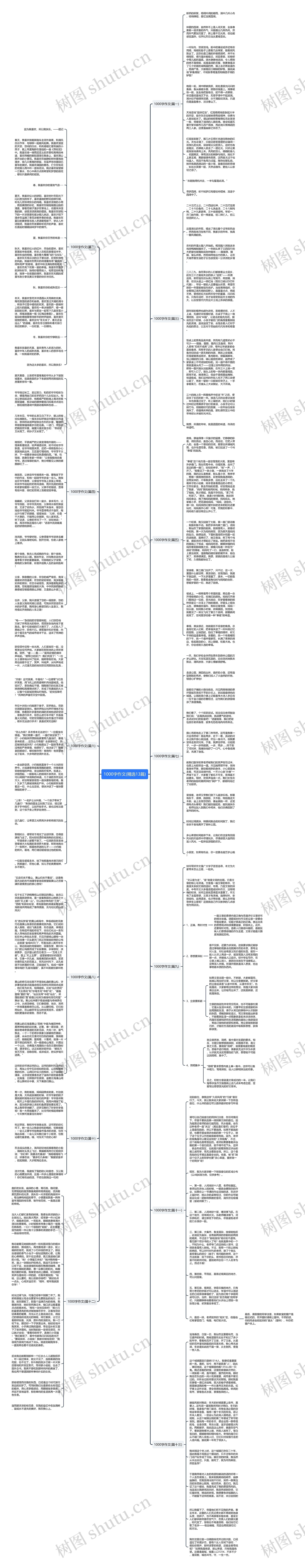1000字作文(精选13篇)思维导图