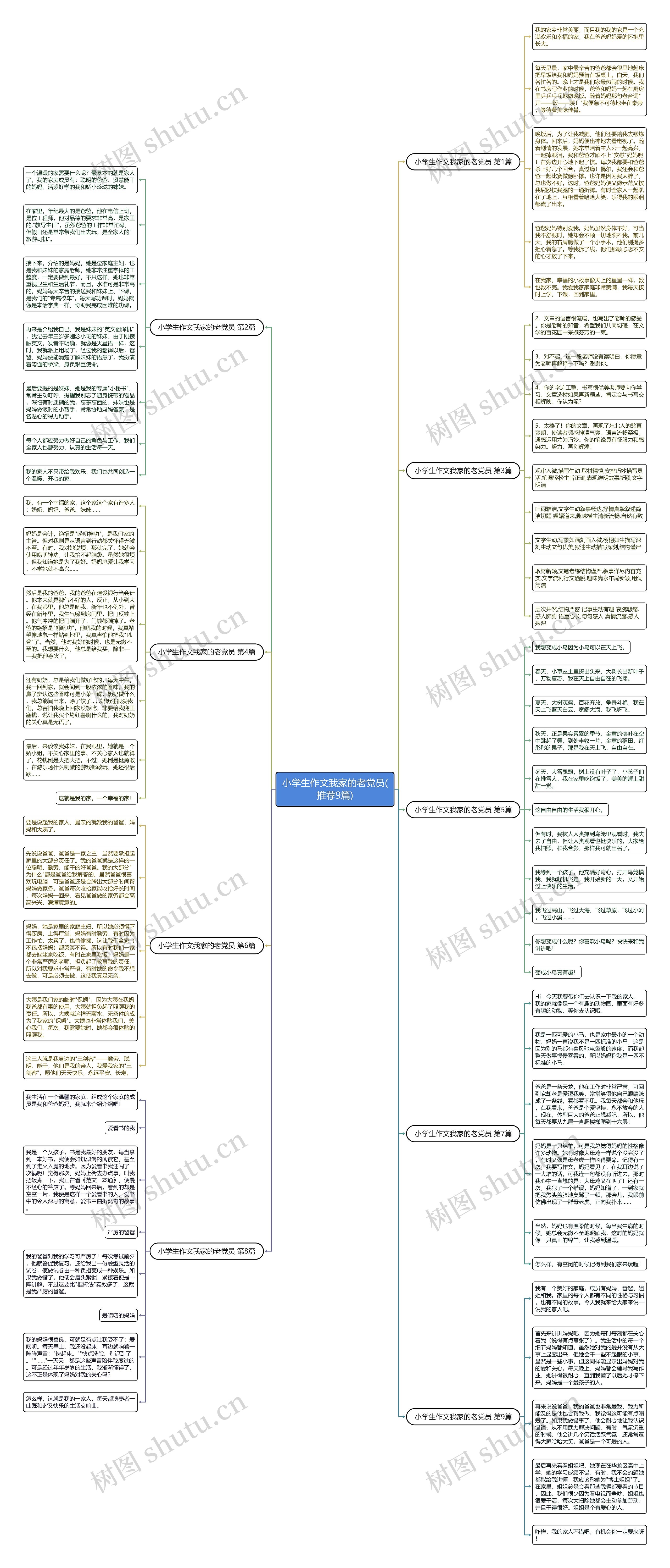 小学生作文我家的老党员(推荐9篇)思维导图