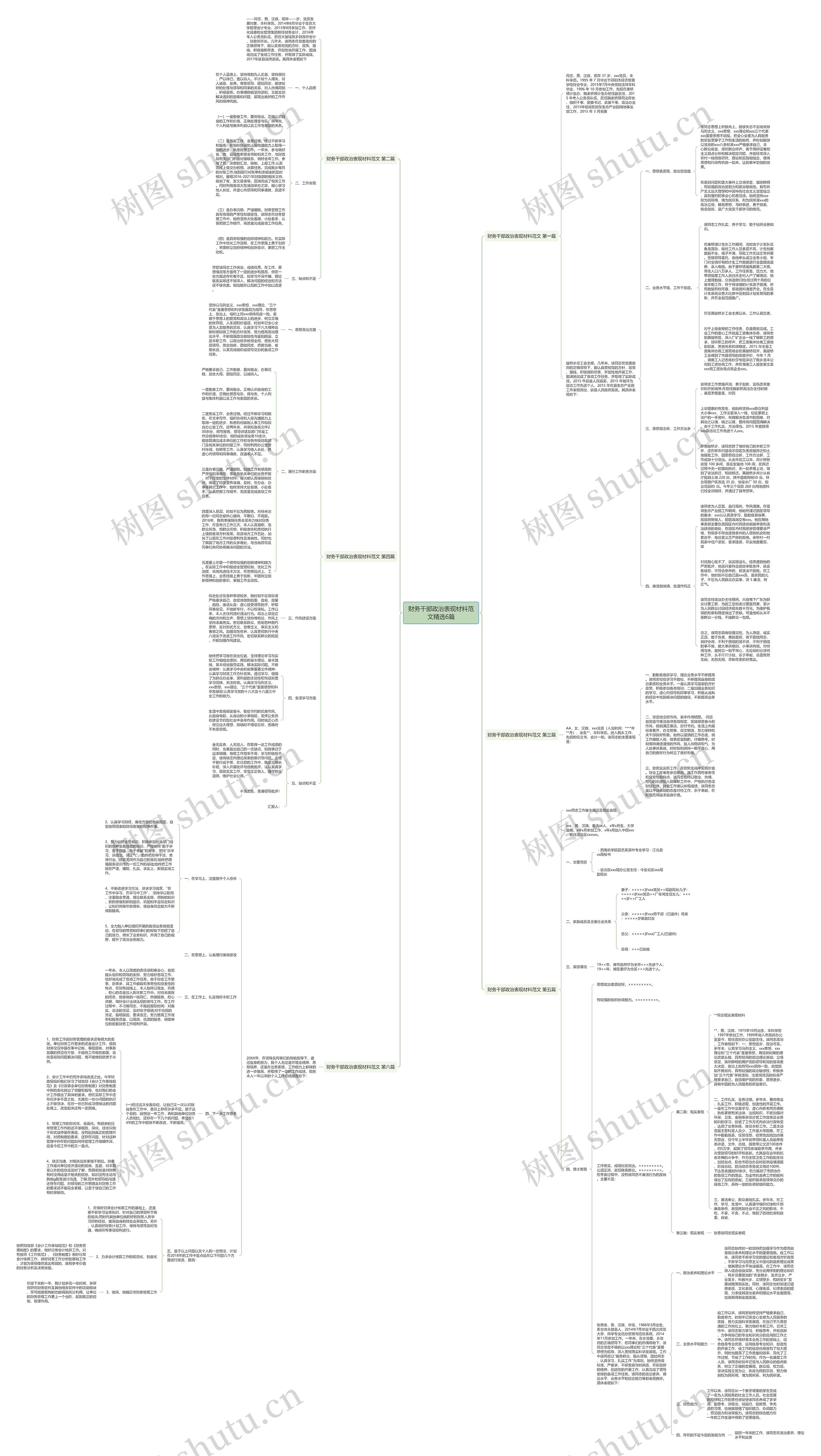 财务干部政治表现材料范文精选6篇思维导图