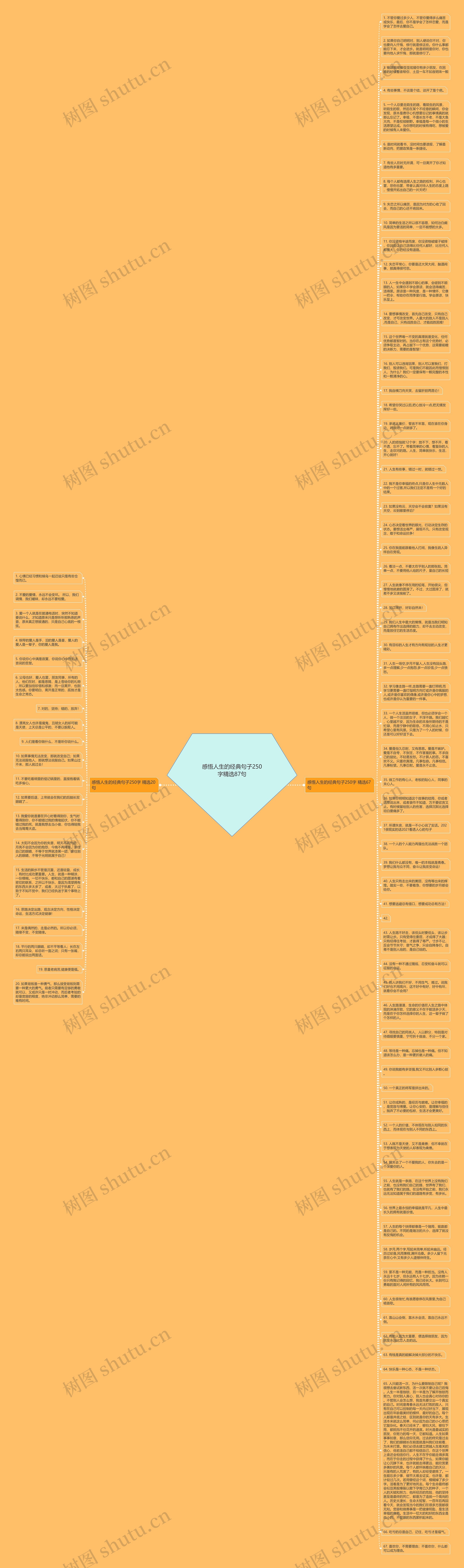 感悟人生的经典句子250字精选87句思维导图