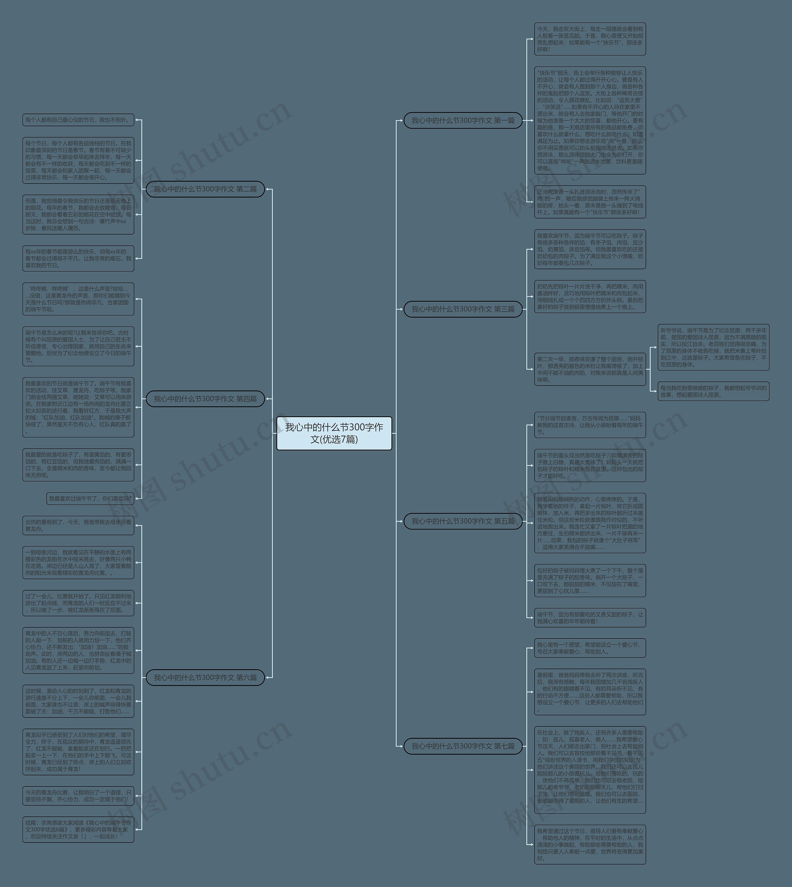 我心中的什么节300字作文(优选7篇)思维导图
