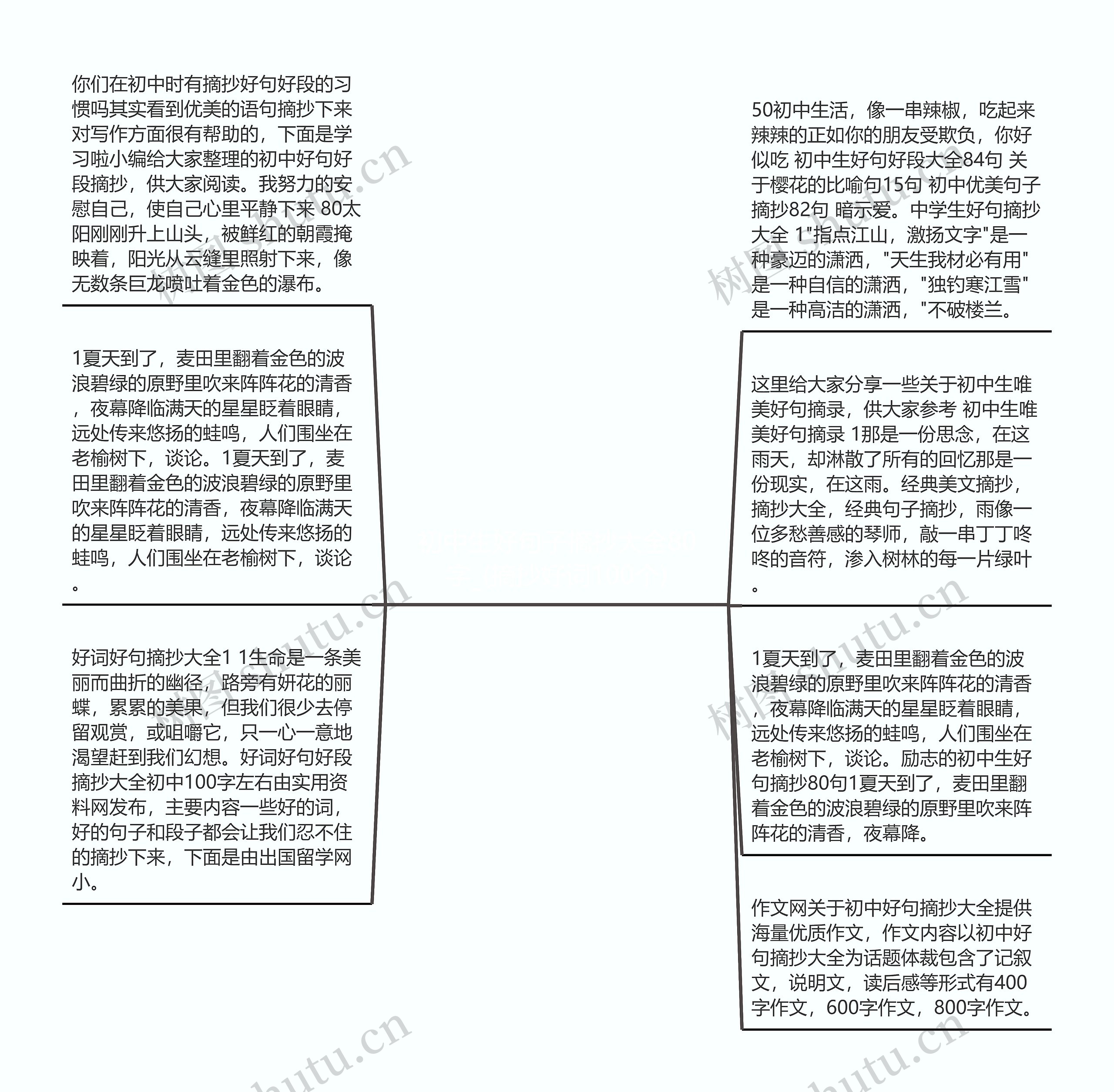 初中生好句子摘抄大全80字_(摘抄好词100个)思维导图