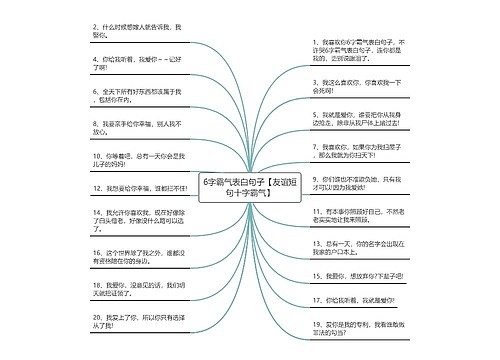 6字霸气表白句子【友谊短句十字霸气】