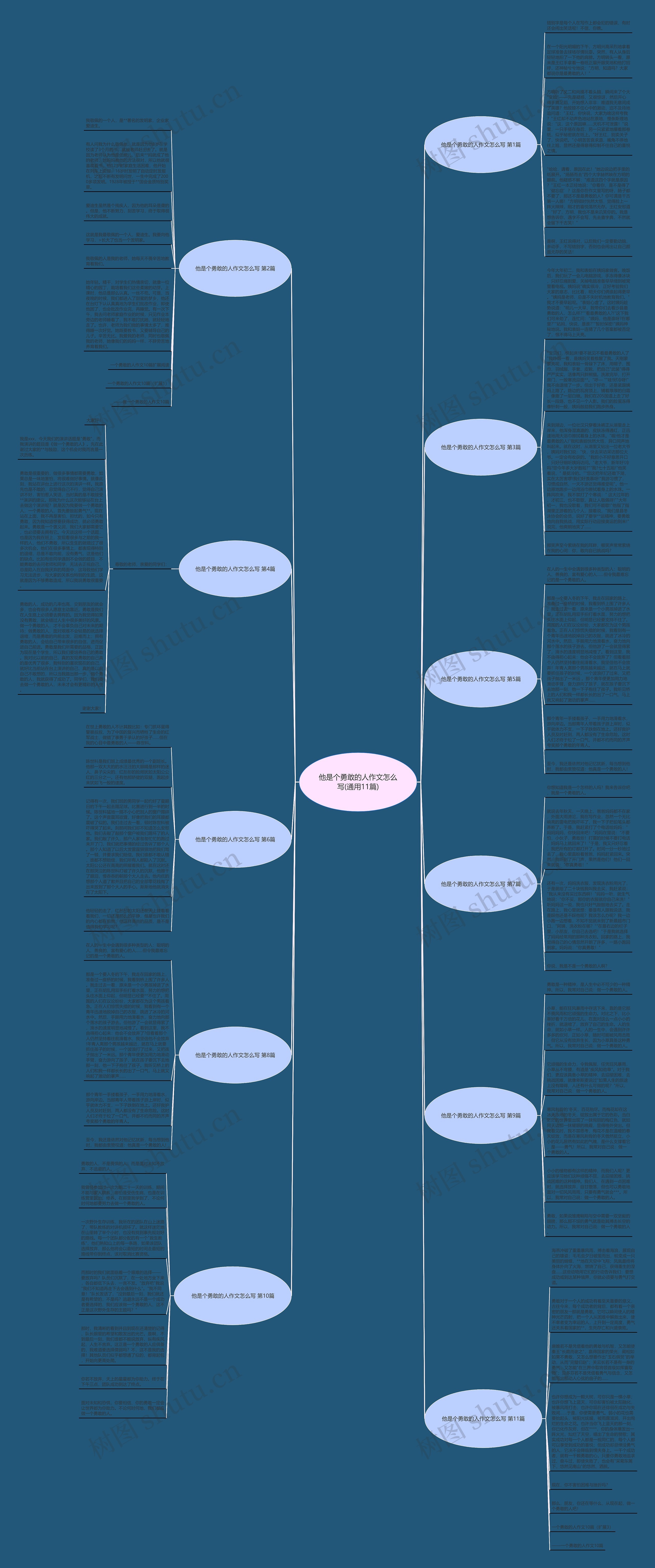 他是个勇敢的人作文怎么写(通用11篇)思维导图