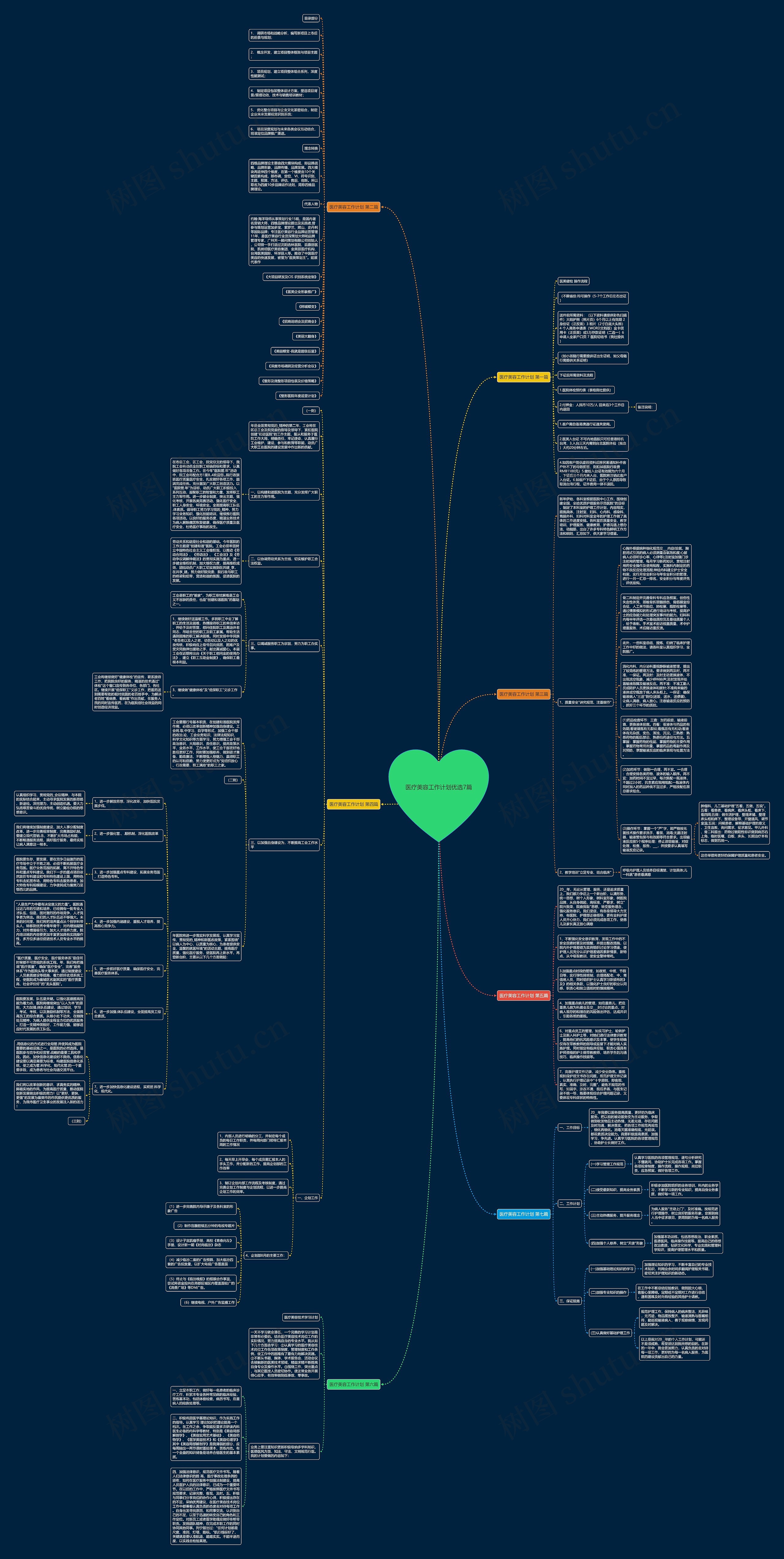 医疗美容工作计划优选7篇思维导图
