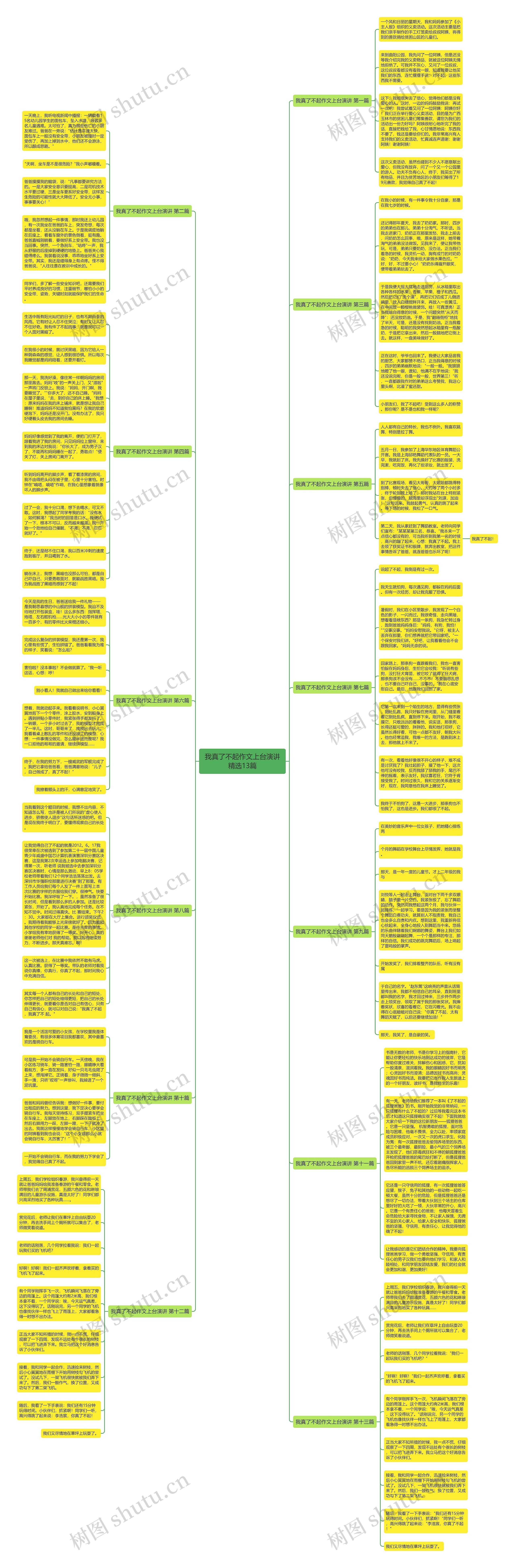 我真了不起作文上台演讲精选13篇思维导图