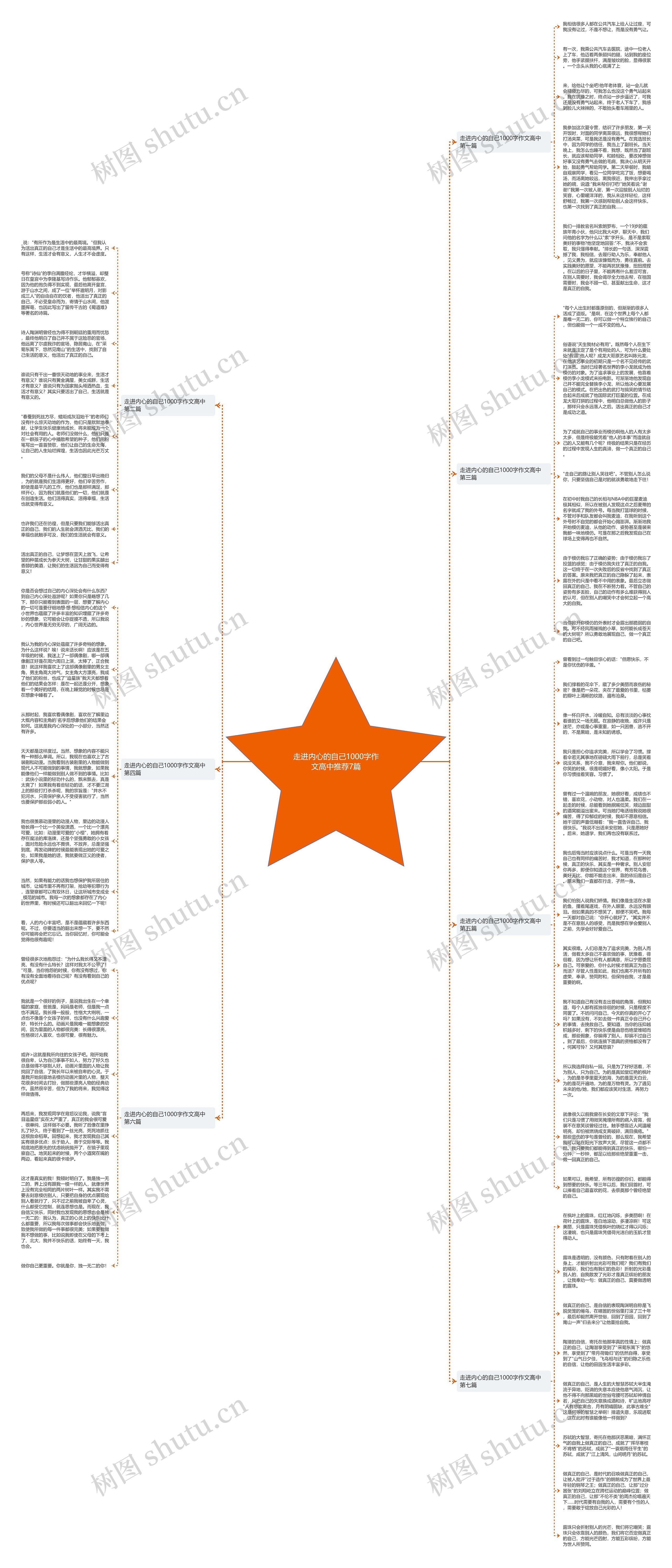 走进内心的自己1000字作文高中推荐7篇思维导图