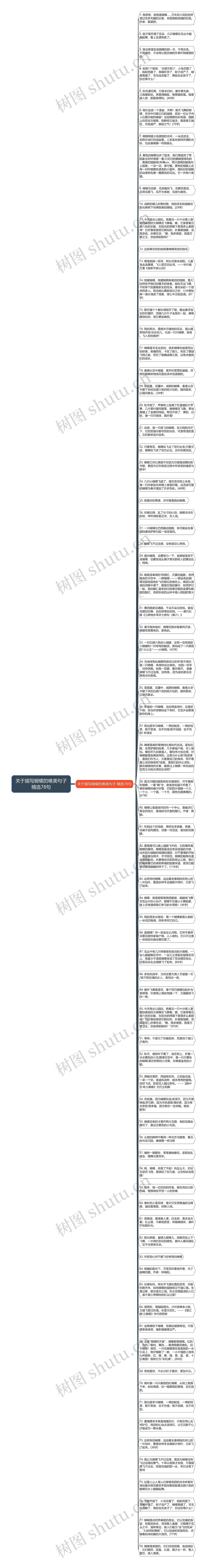 关于描写蝴蝶的唯美句子精选78句思维导图