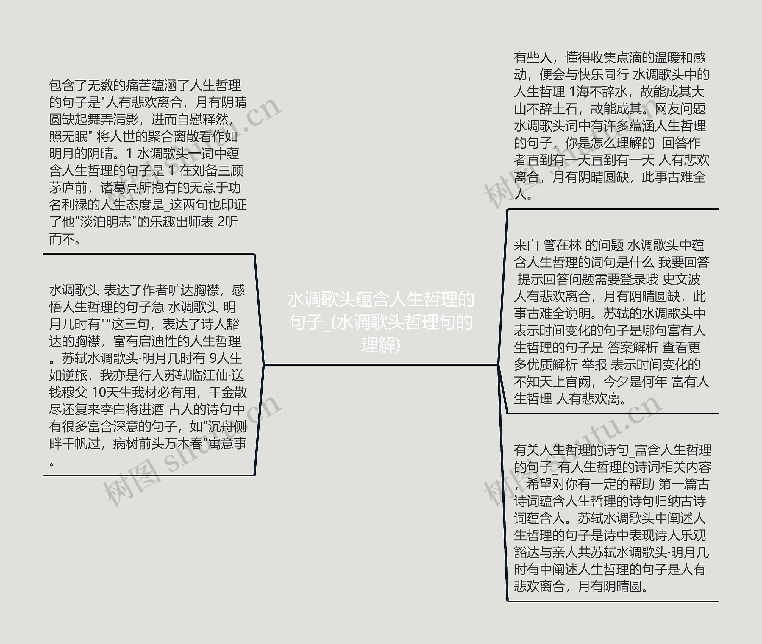 水调歌头蕴含人生哲理的句子_(水调歌头哲理句的理解)思维导图