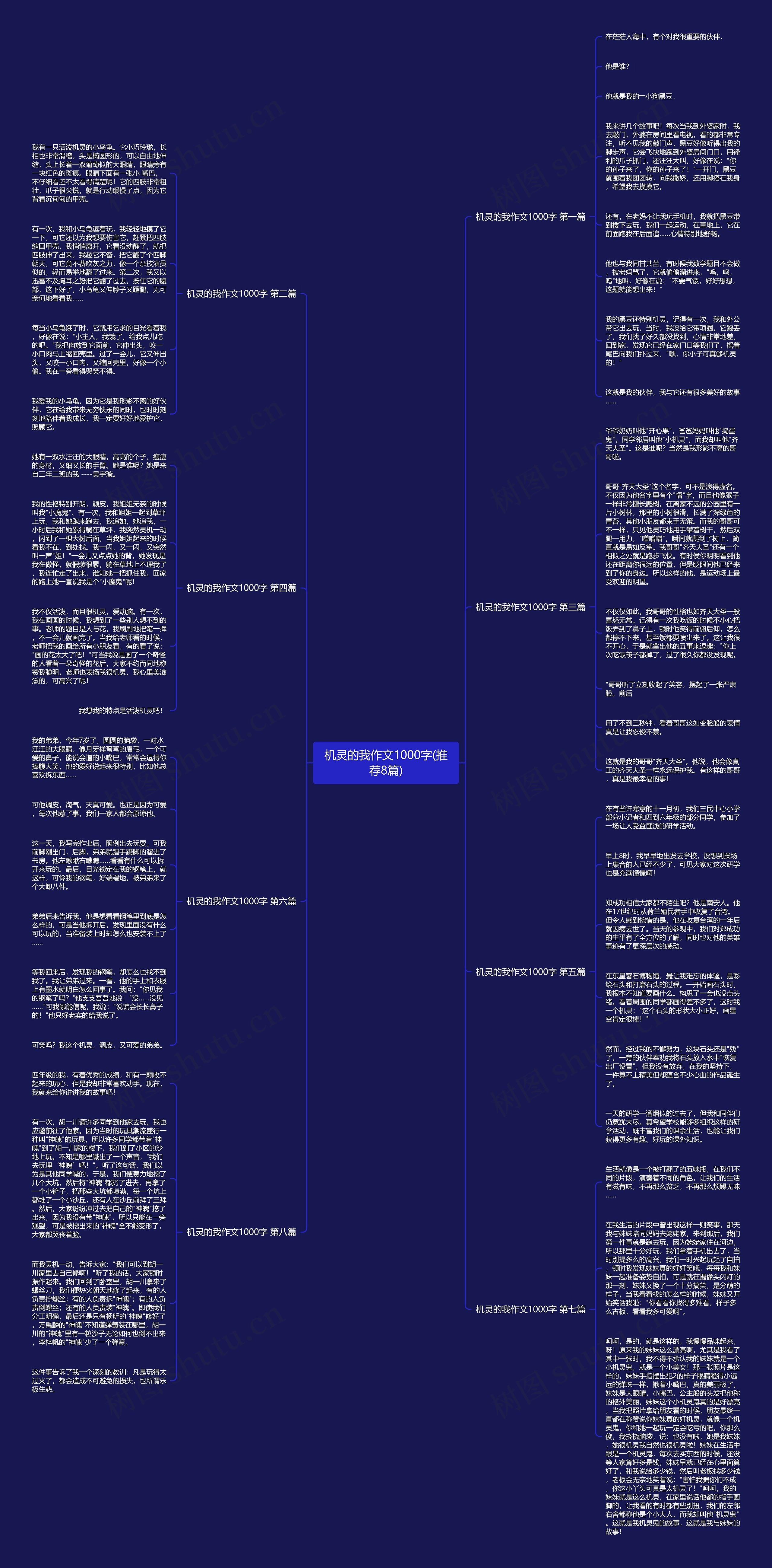 机灵的我作文1000字(推荐8篇)思维导图