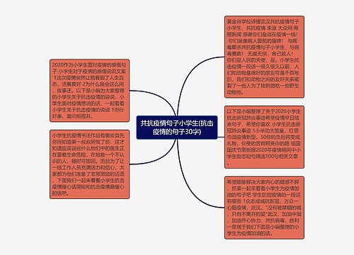 共抗疫情句子小学生(抗击疫情的句子30字)