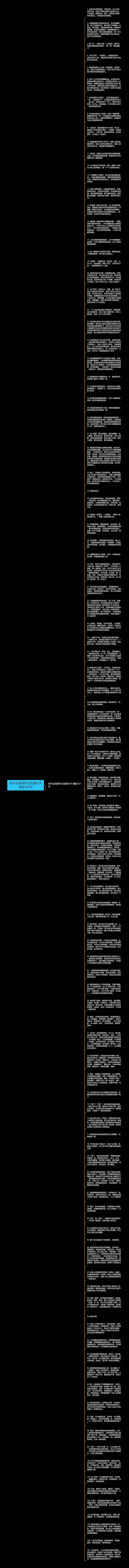 初中生常用作文优美句子精选107句思维导图