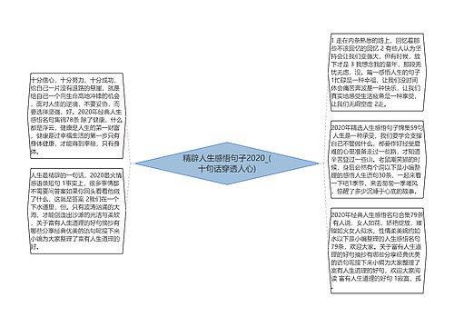 精辟人生感悟句子2020_(十句话穿透人心)