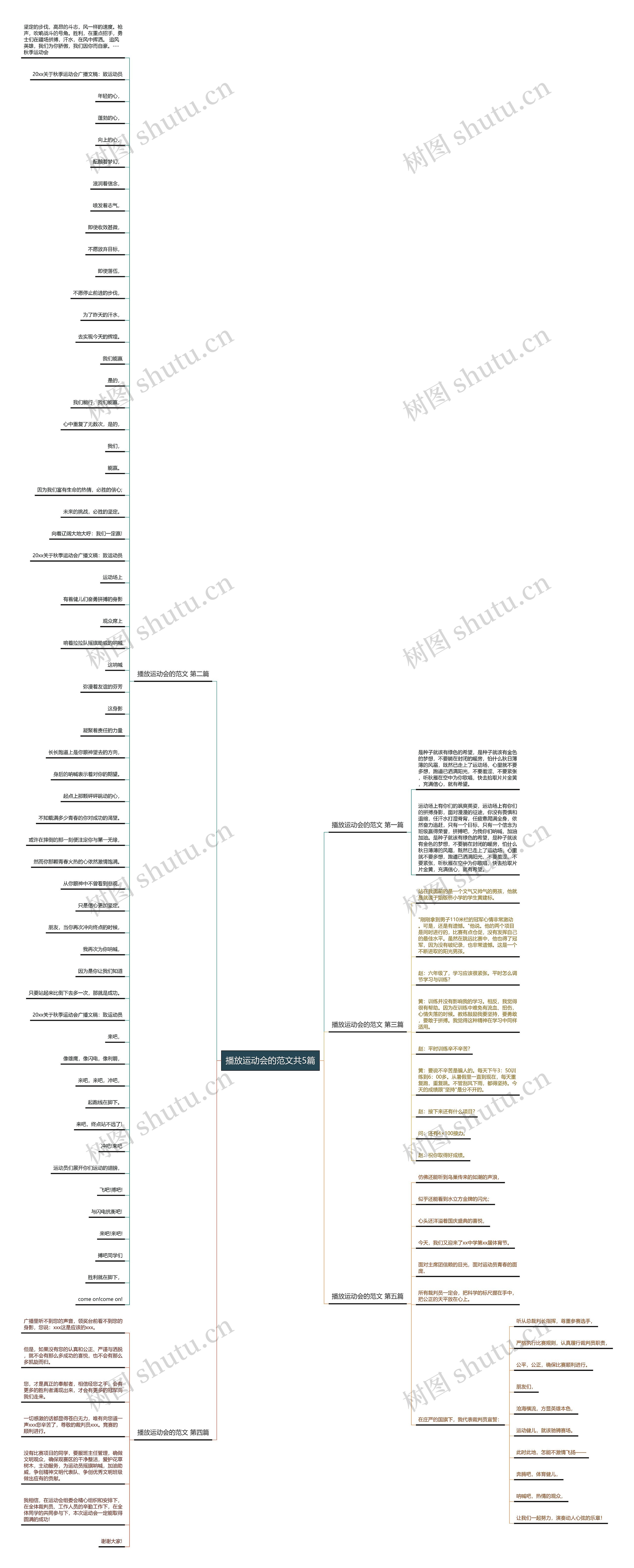 播放运动会的范文共5篇思维导图