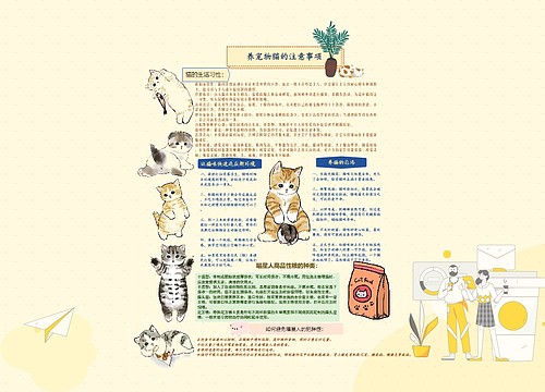 养宠物猫的注意事项思维导图