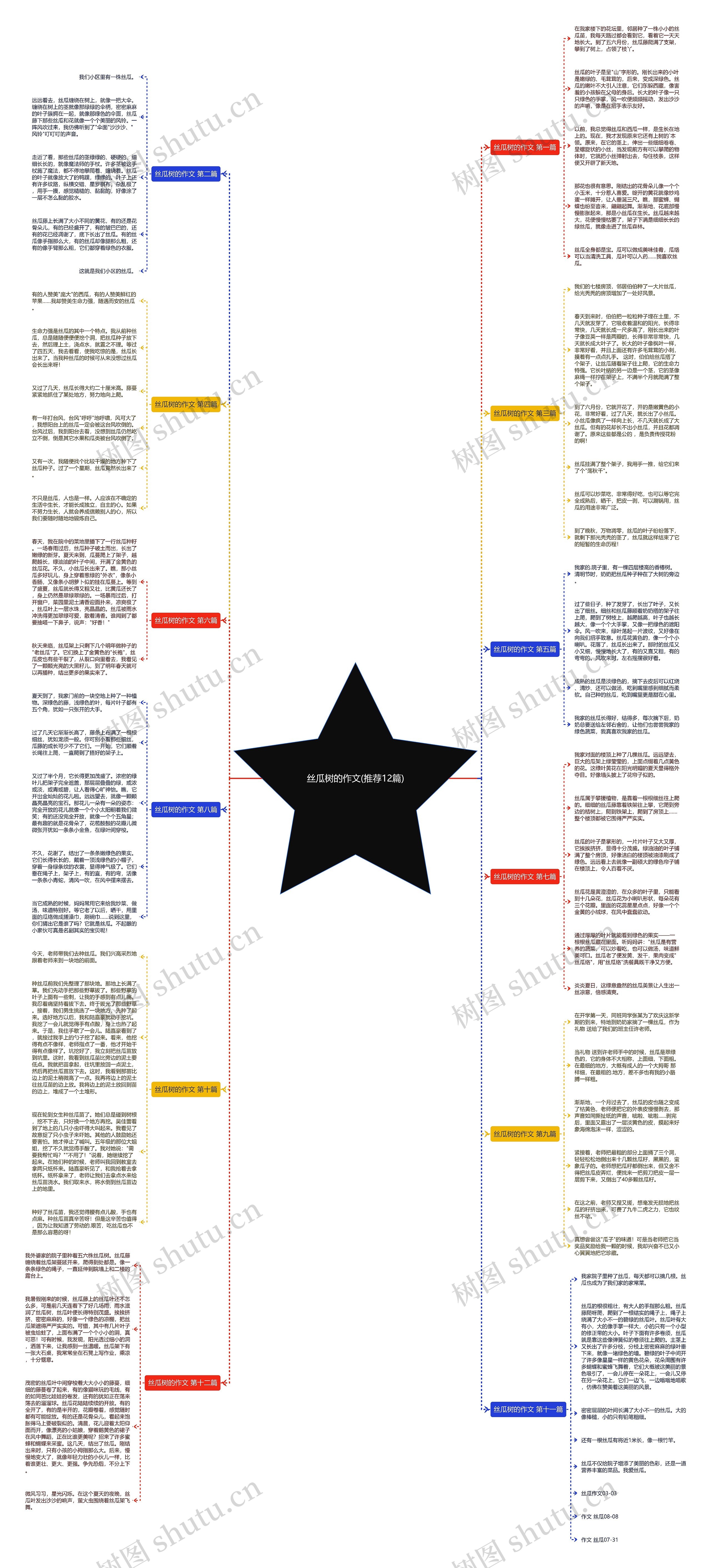 丝瓜树的作文(推荐12篇)思维导图