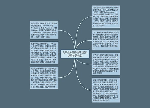 句子成分英语缩写_(现代汉语句子成分) 句子成分英语缩写_(现代汉语句子成分)