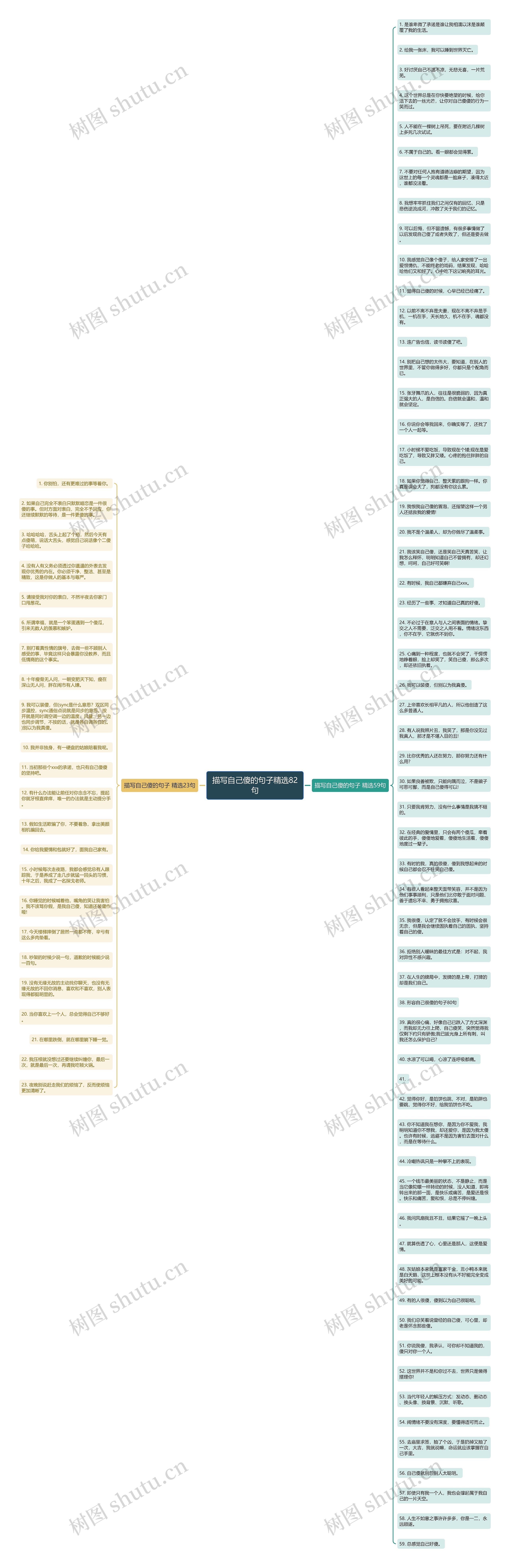 描写自己傻的句子精选82句思维导图
