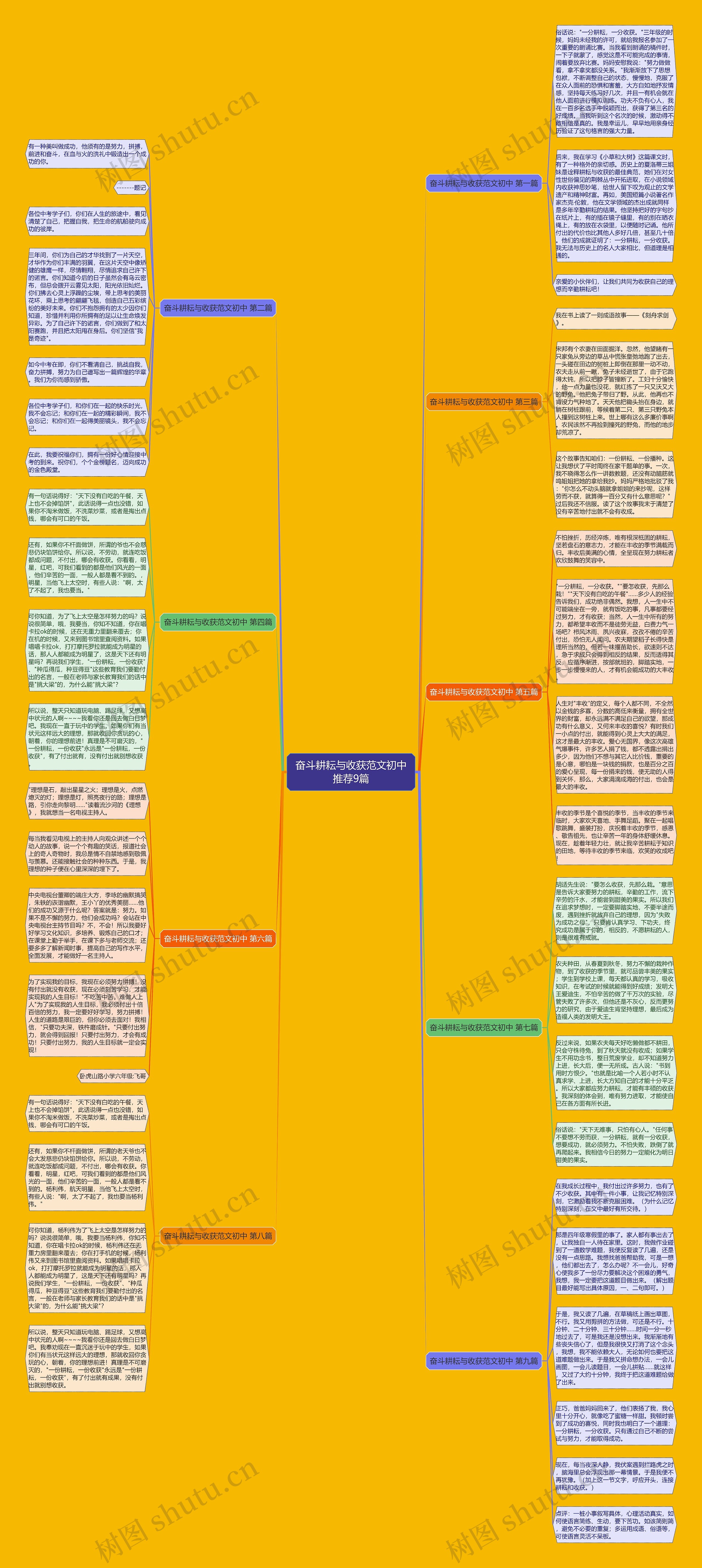 奋斗耕耘与收获范文初中推荐9篇思维导图高清图 奋斗耕耘与收获范文初中推荐9篇思维导图