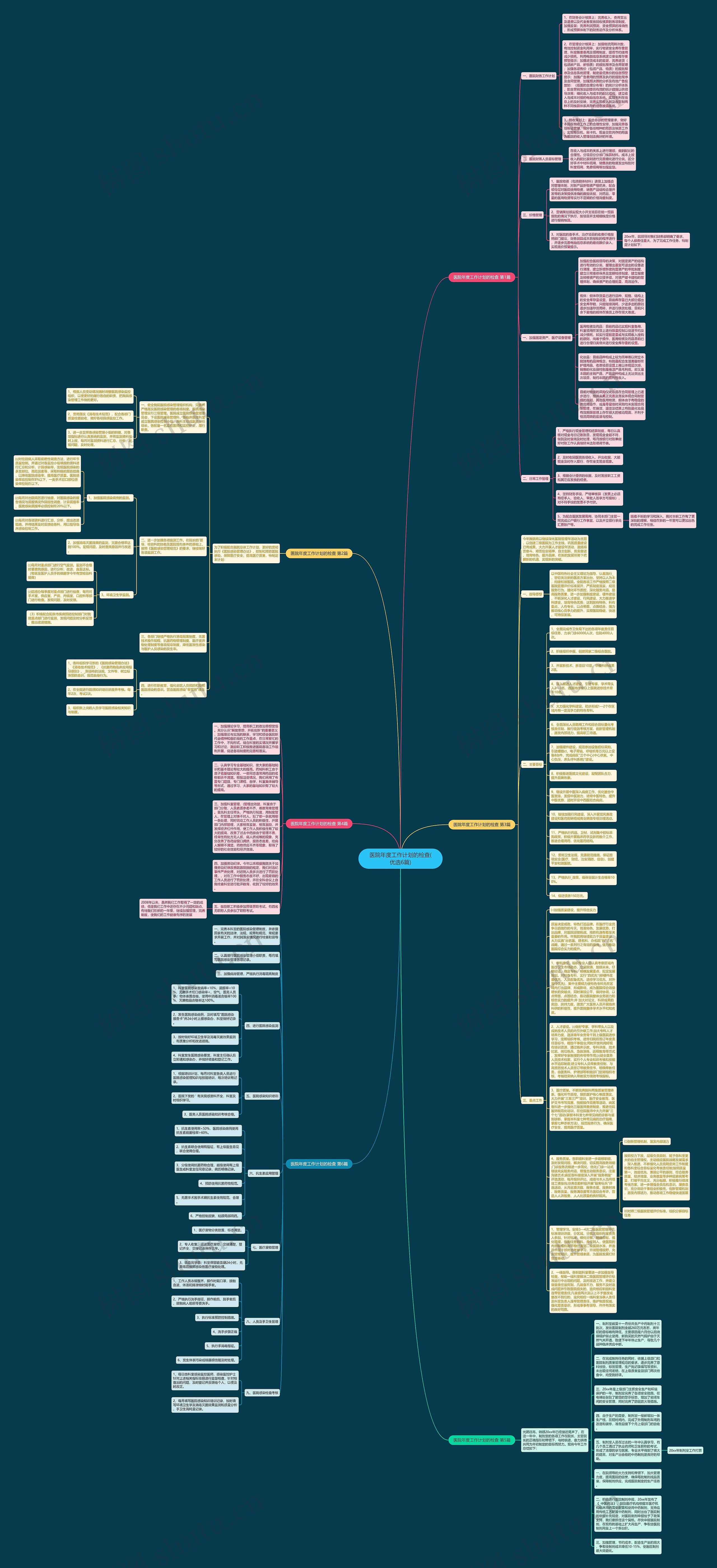 医院年度工作计划的检查(优选6篇)思维导图