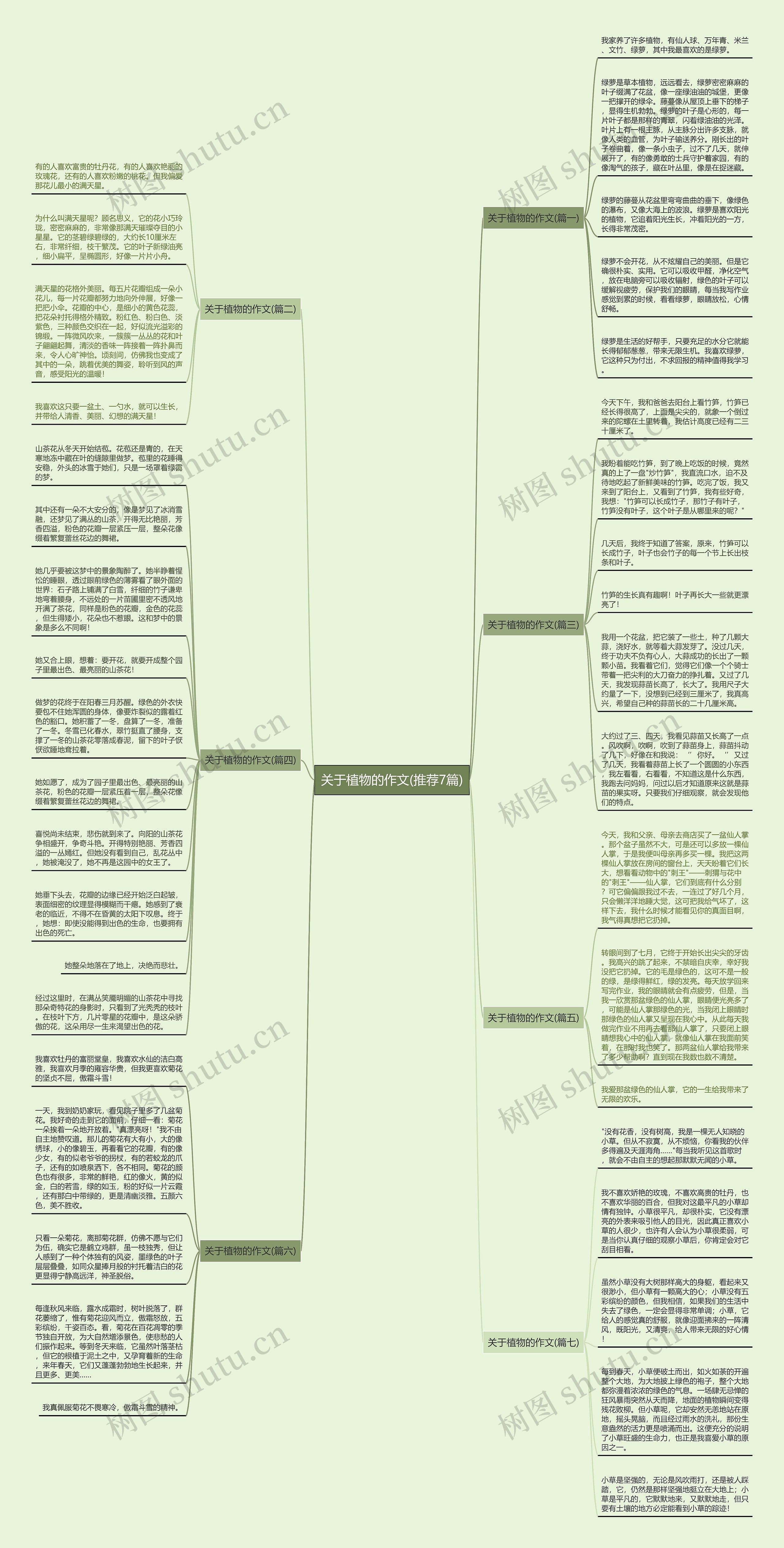 关于植物的作文(推荐7篇)思维导图