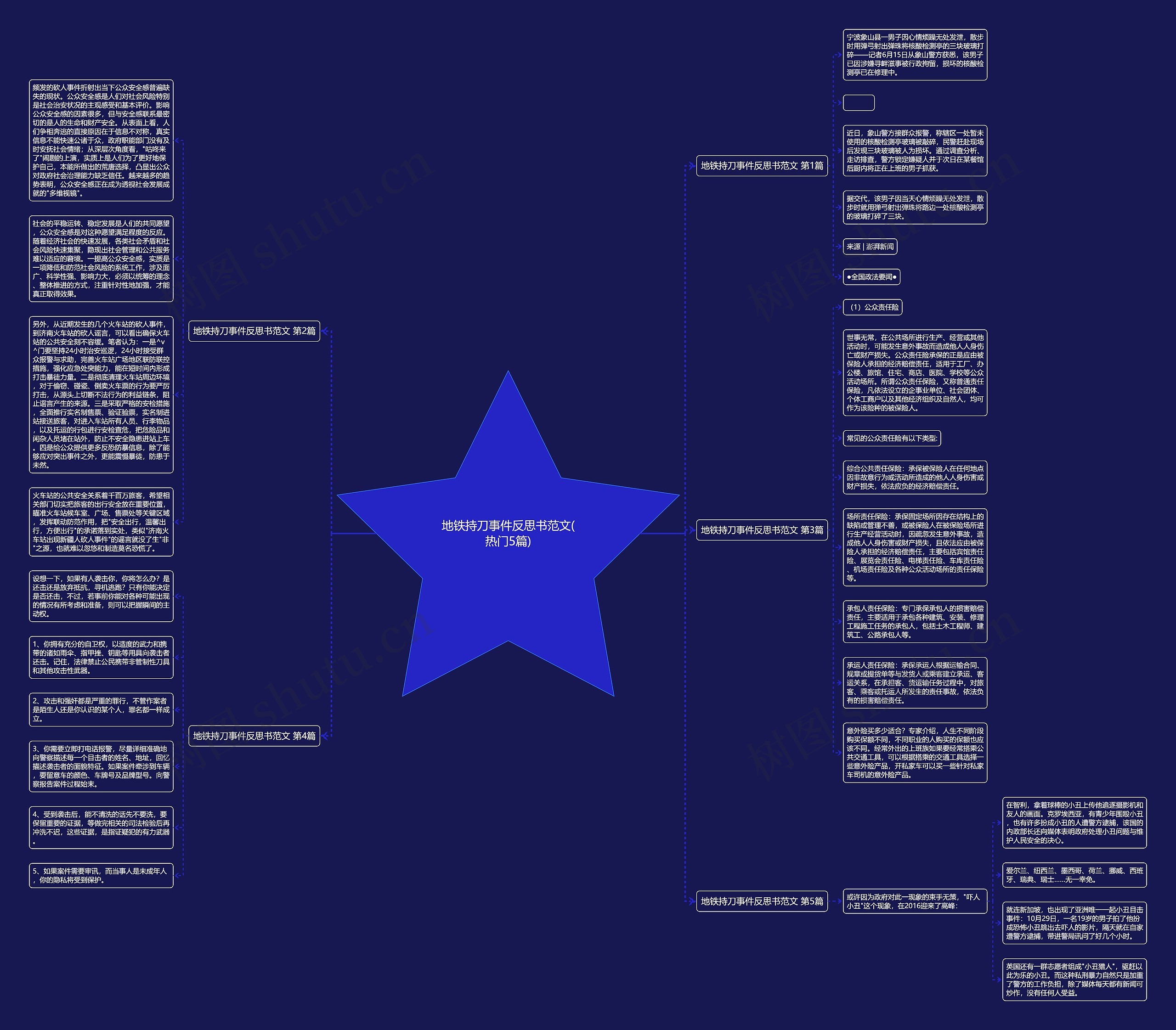 地铁持刀事件反思书范文(热门5篇)思维导图