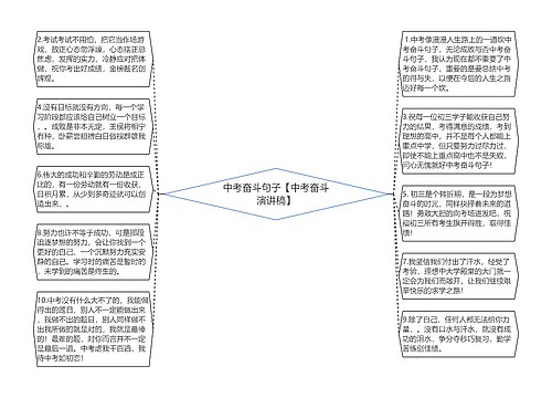 中考奋斗句子【中考奋斗演讲稿】