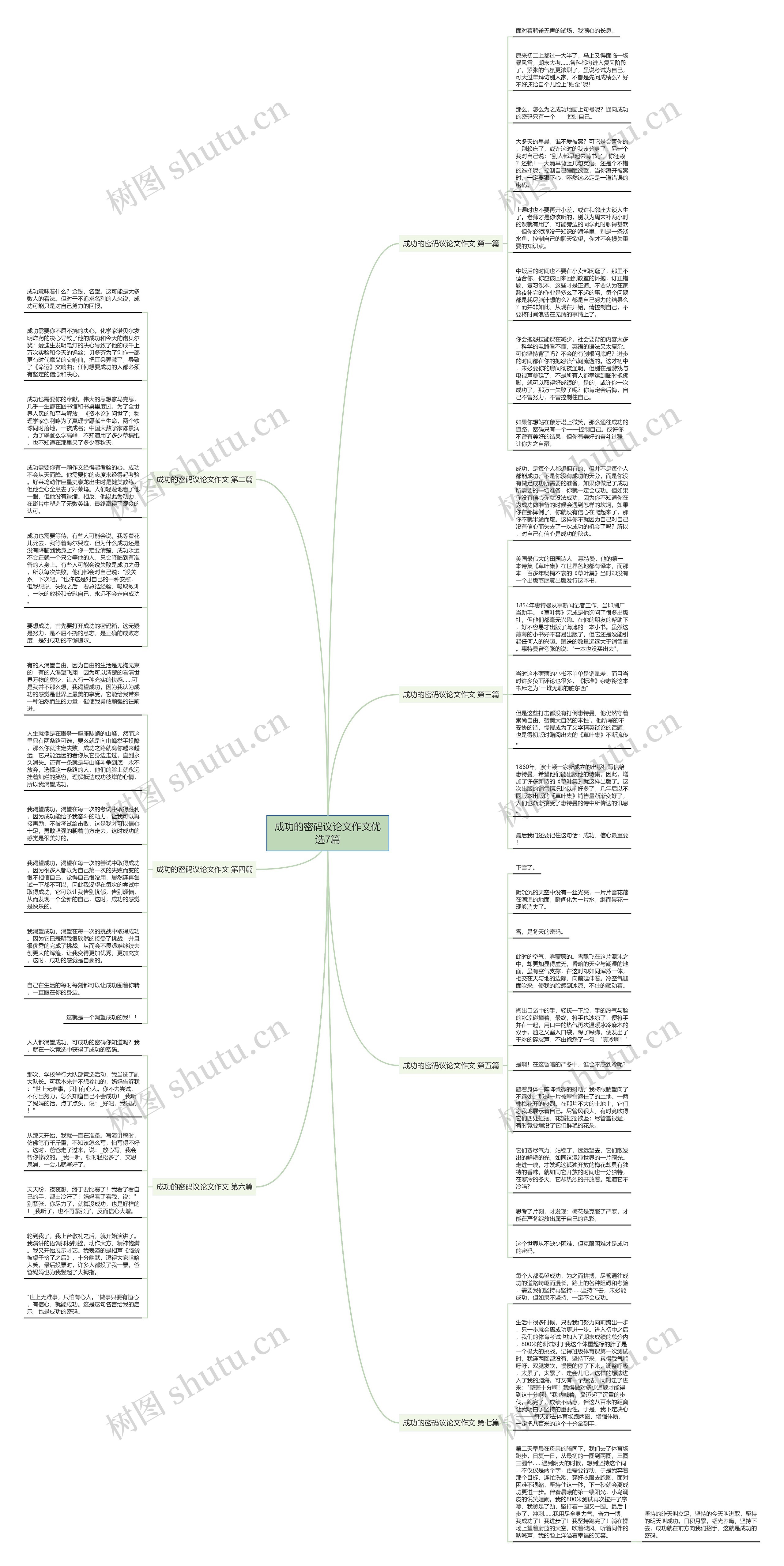 成功的密码议论文作文优选7篇思维导图