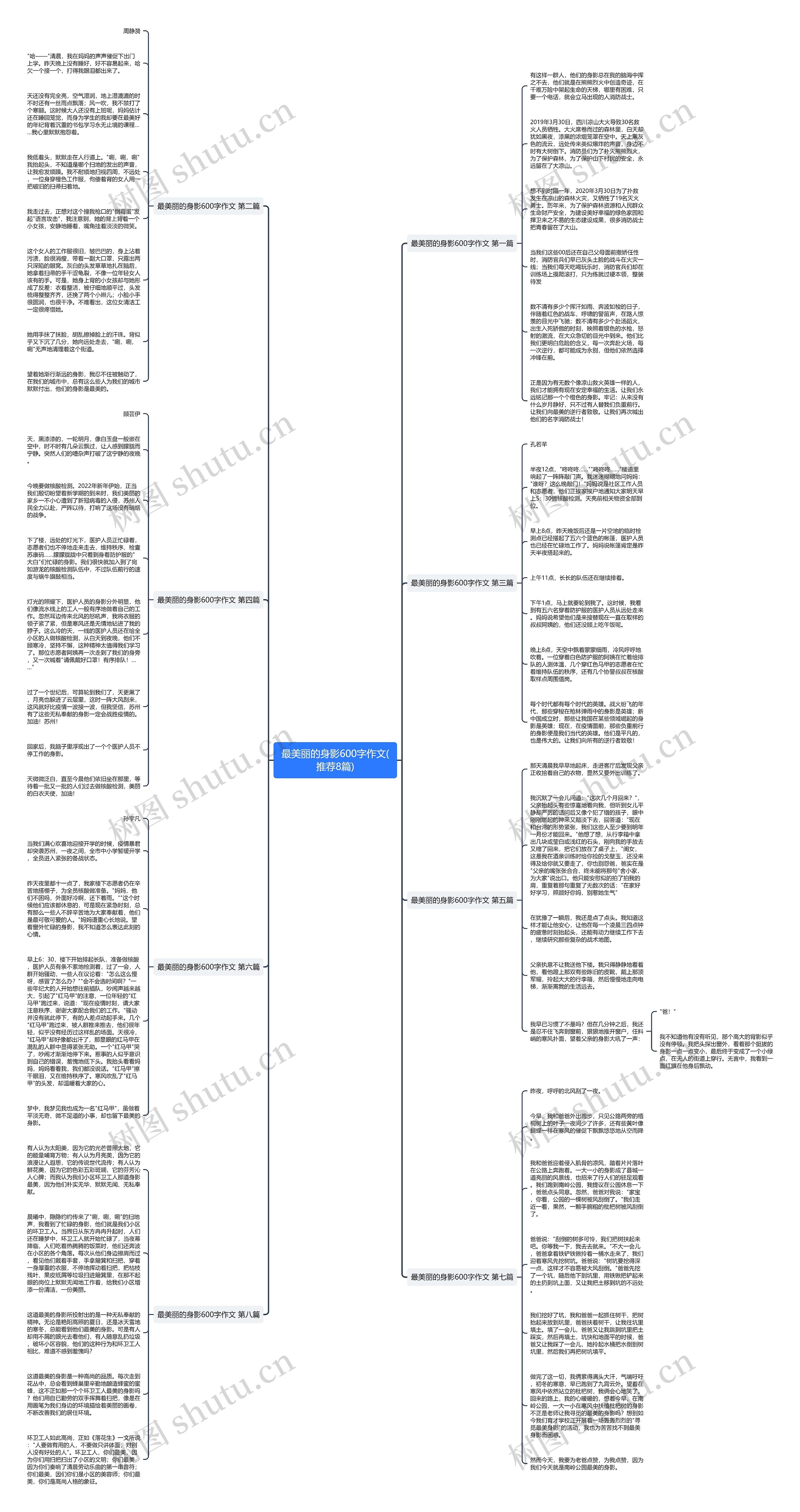 最美丽的身影600字作文(推荐8篇)思维导图