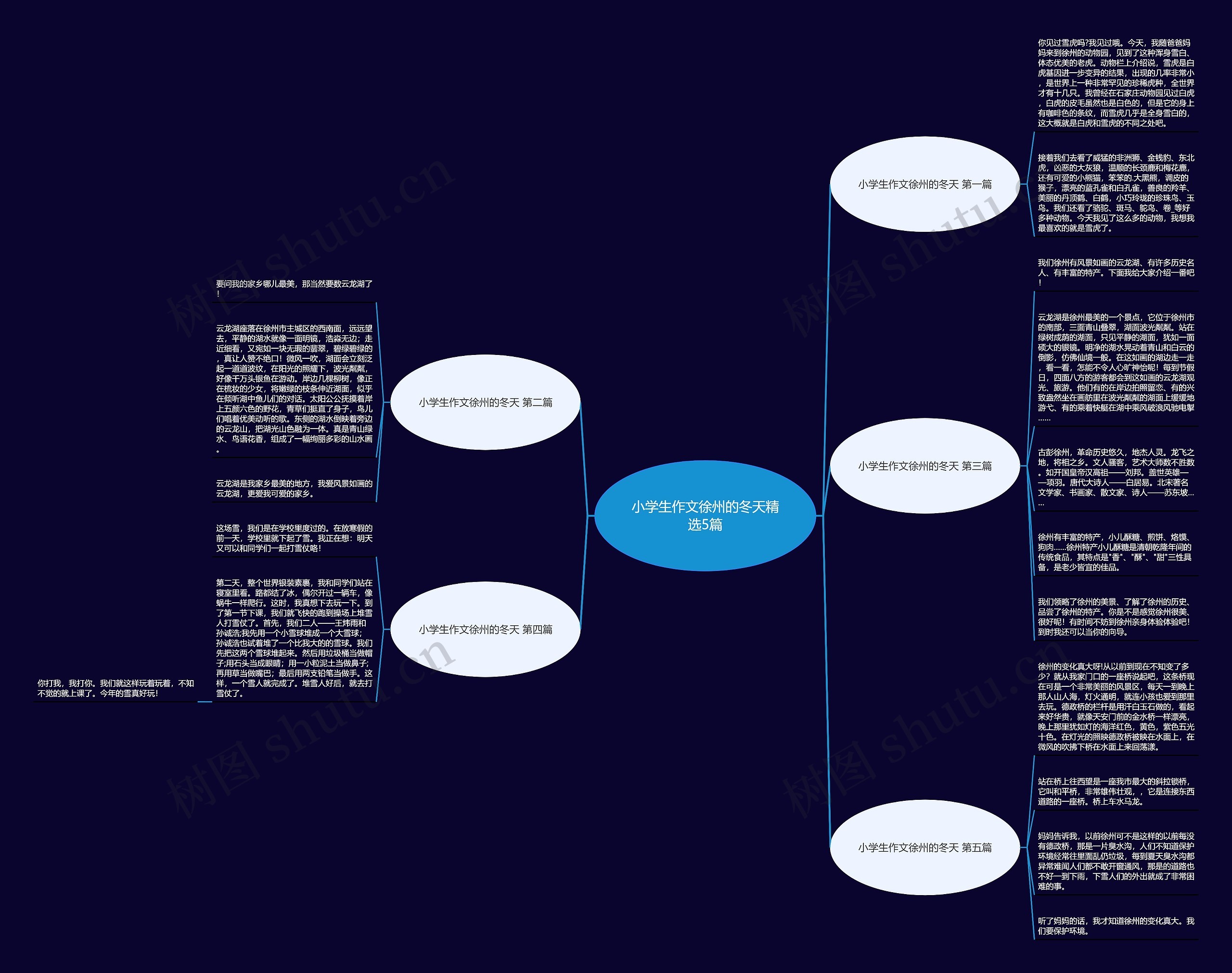 小学生作文徐州的冬天精选5篇思维导图