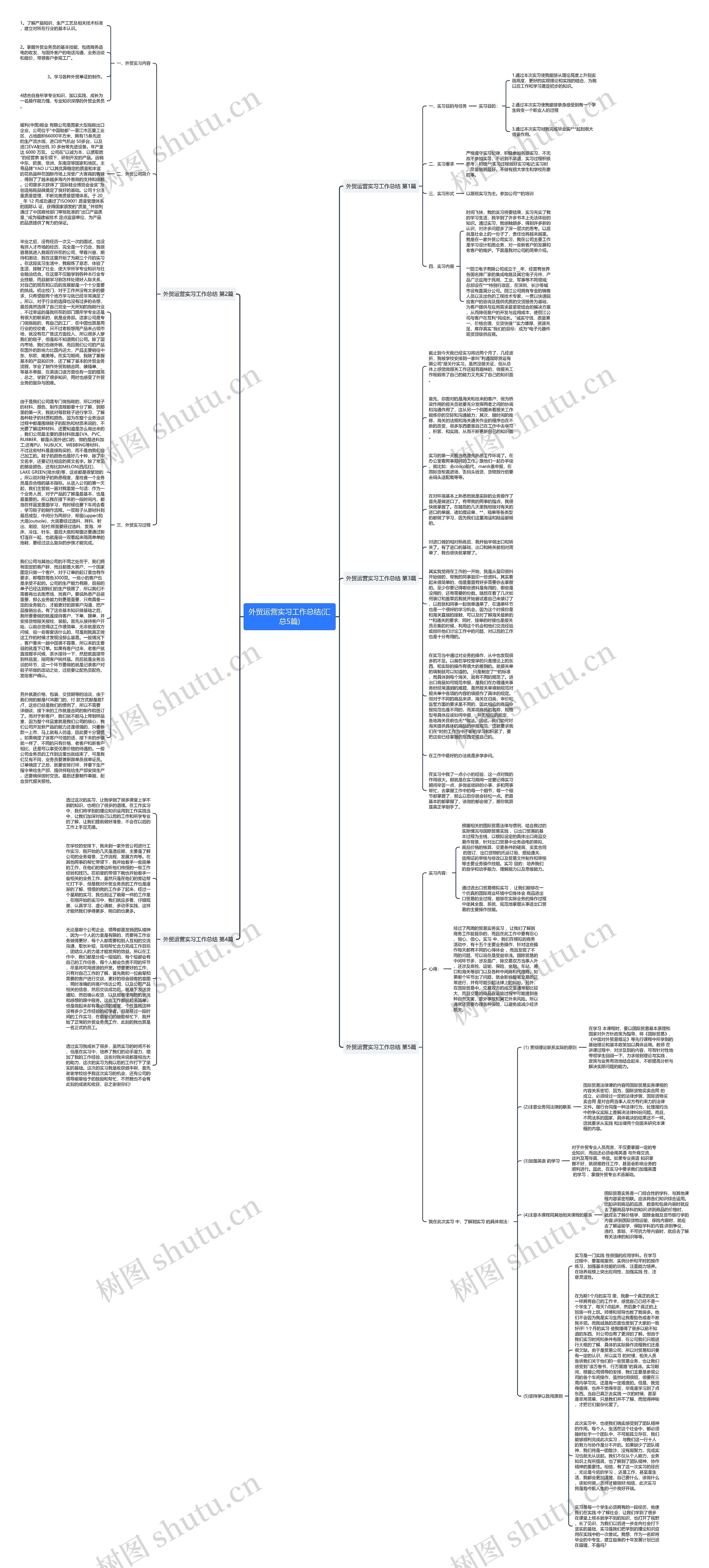 外贸运营实习工作总结(汇总5篇)思维导图