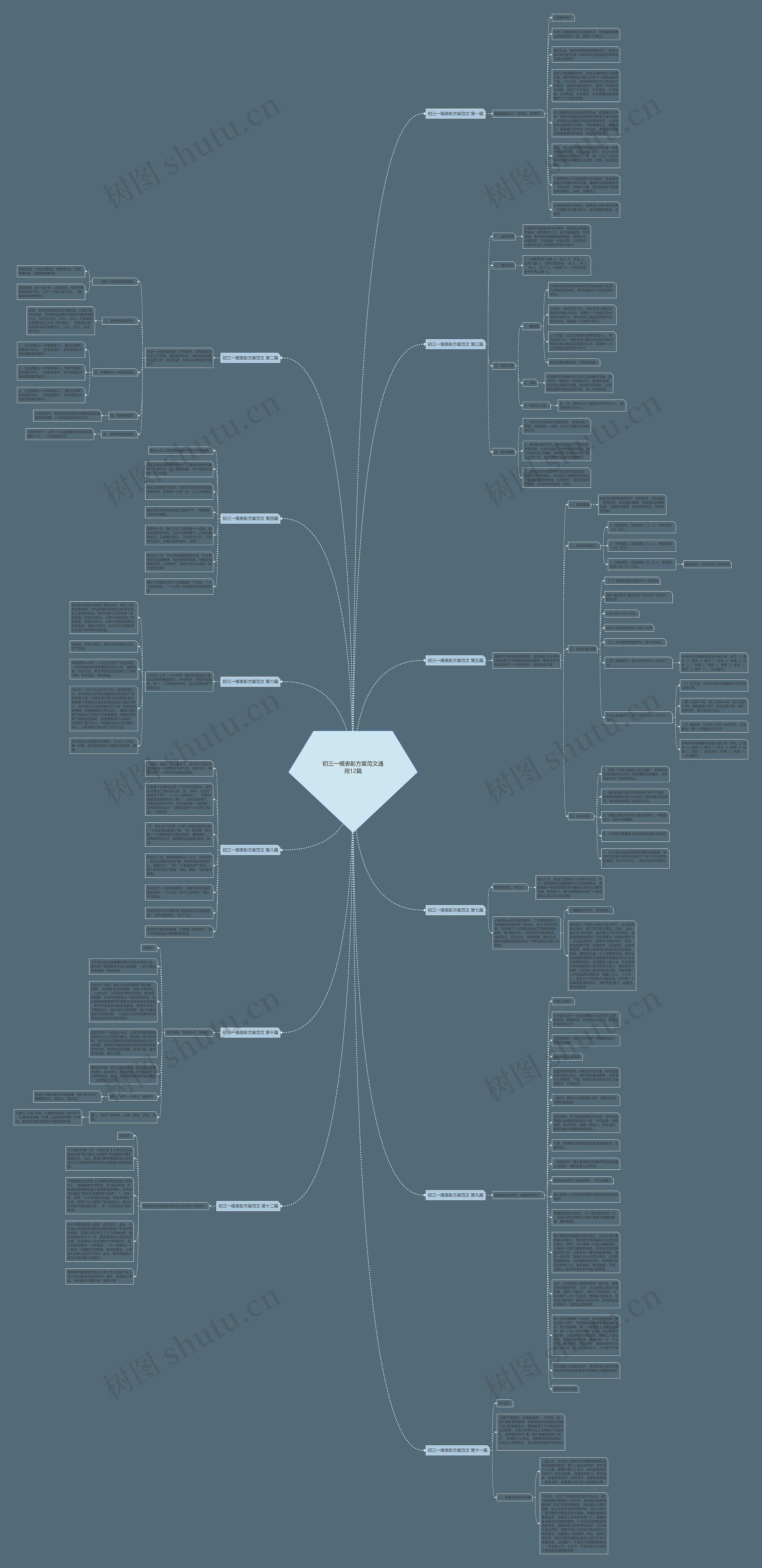 初三一模表彰方案范文通用12篇思维导图