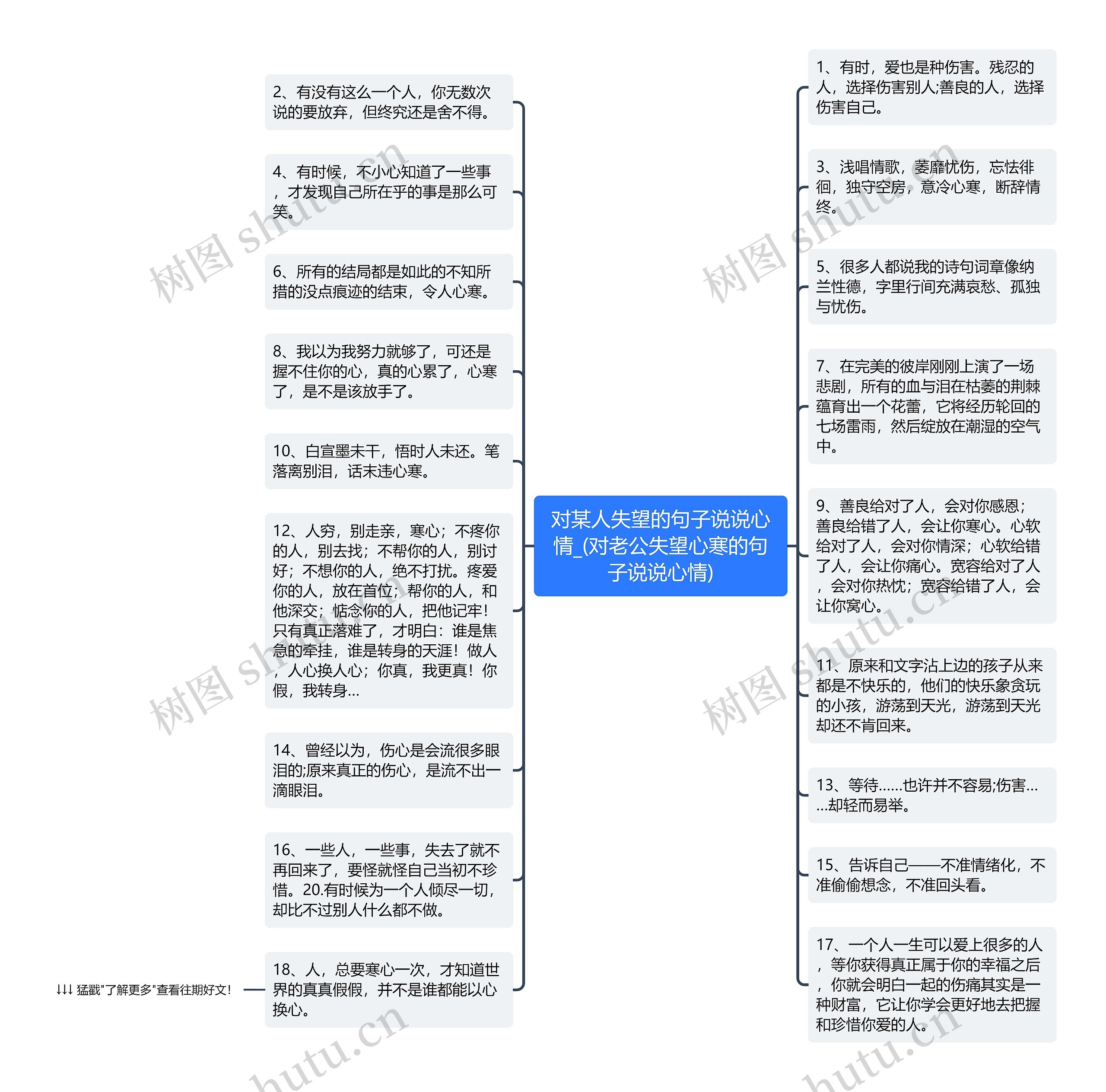 对某人失望的句子说说心情_(对老公失望心寒的句子说说心情)思维导图