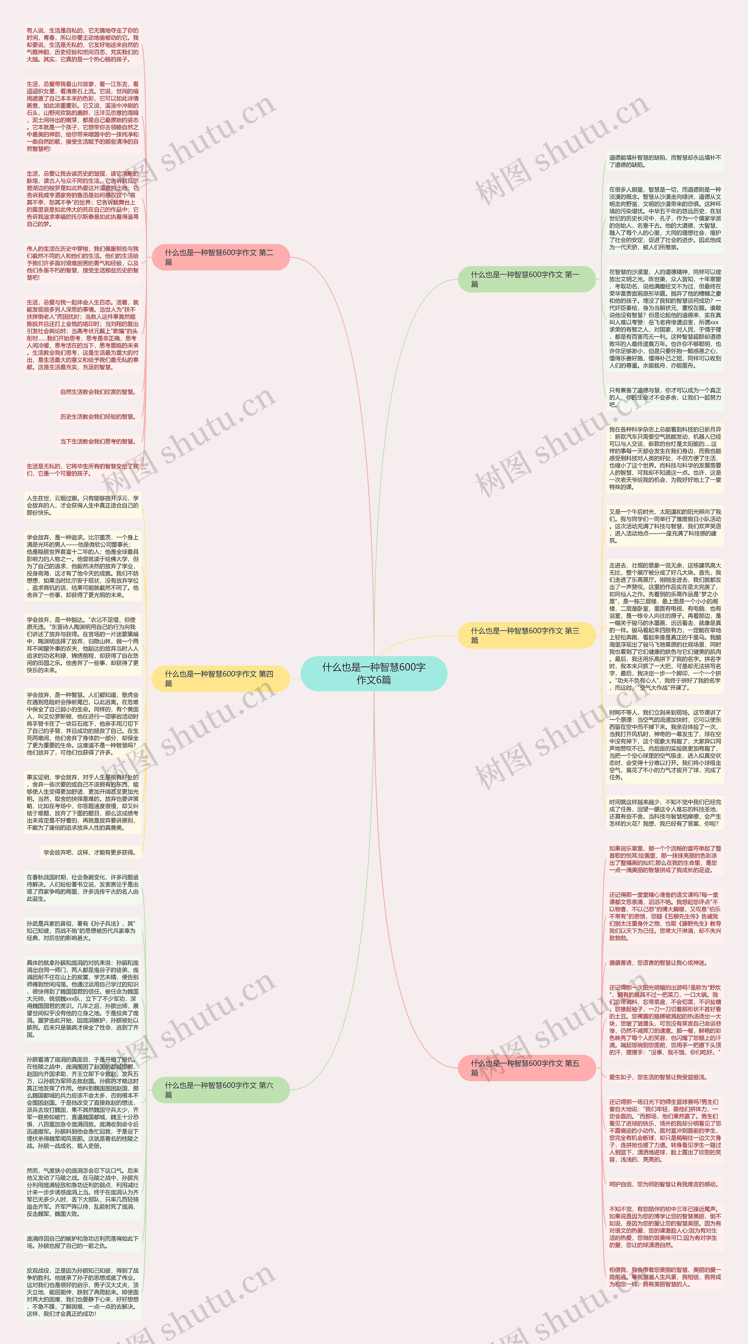 什么也是一种智慧600字作文6篇思维导图
