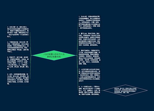 人生正能量心态句子(人生寄语正能量词语)思维导图