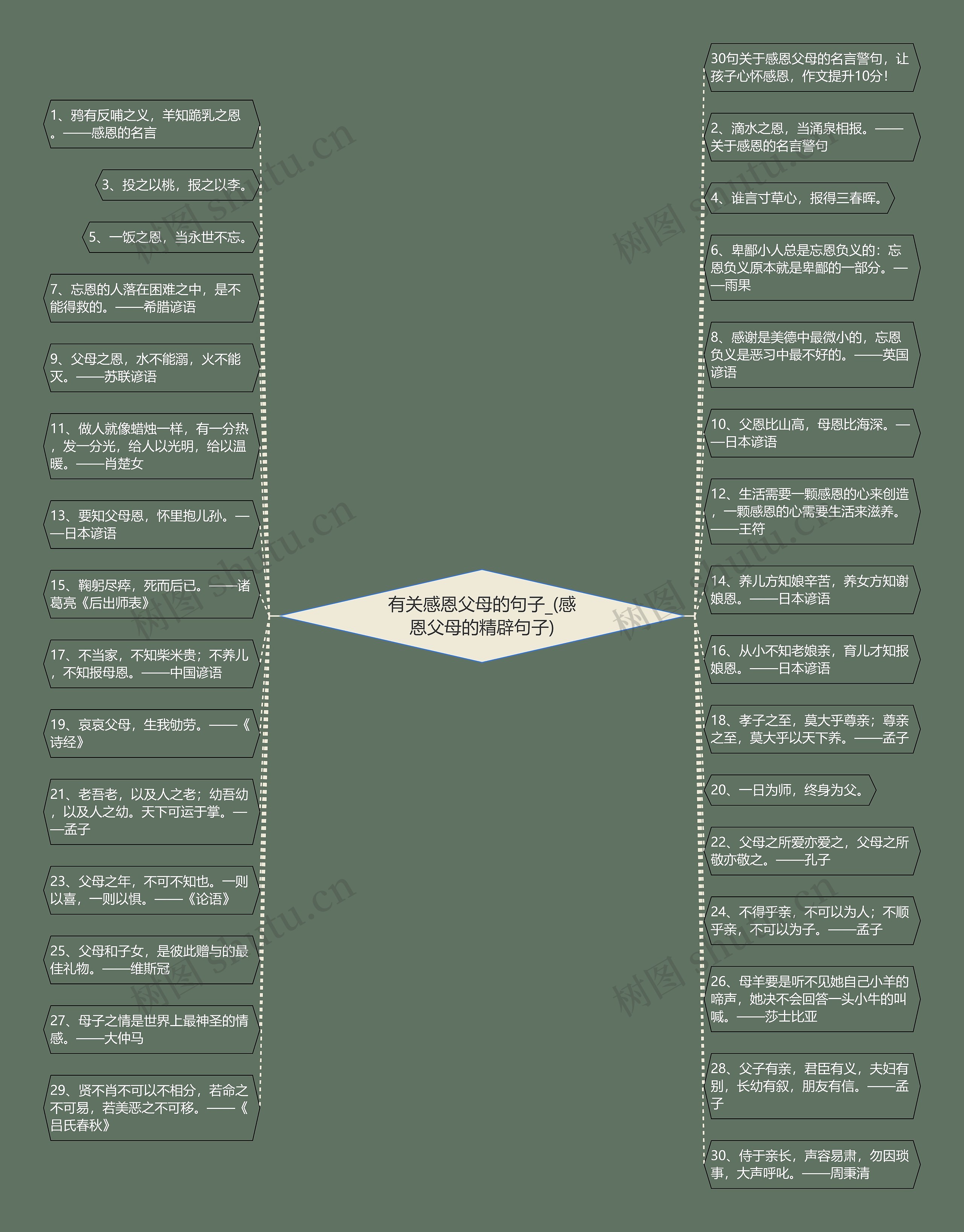 有关感恩父母的句子_(感恩父母的精辟句子)思维导图