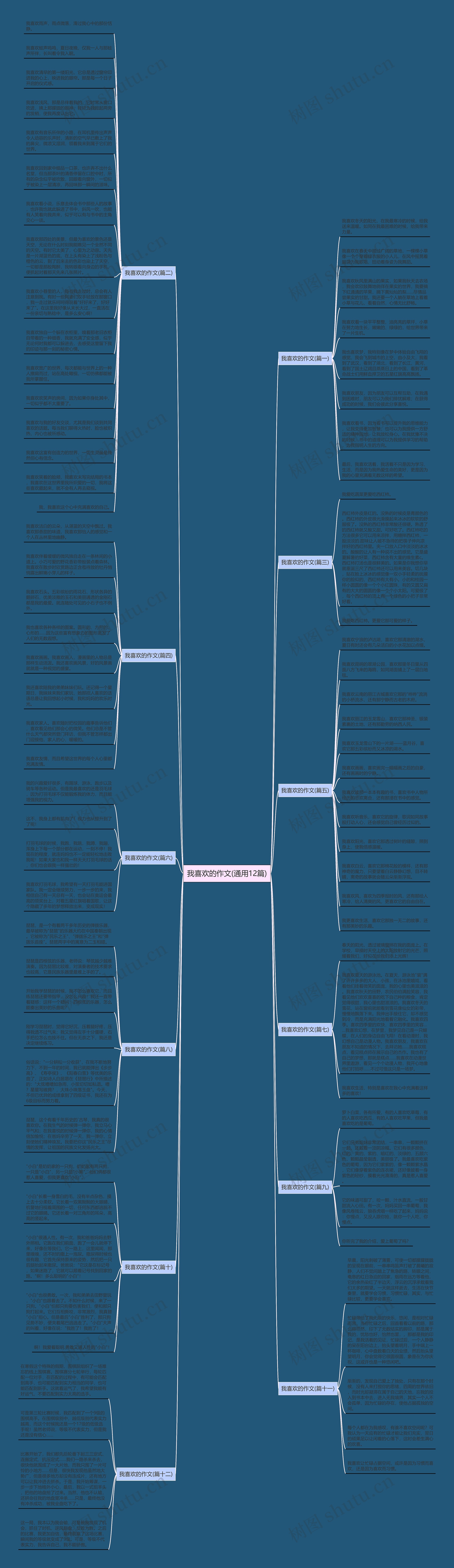 我喜欢的作文(通用12篇)思维导图