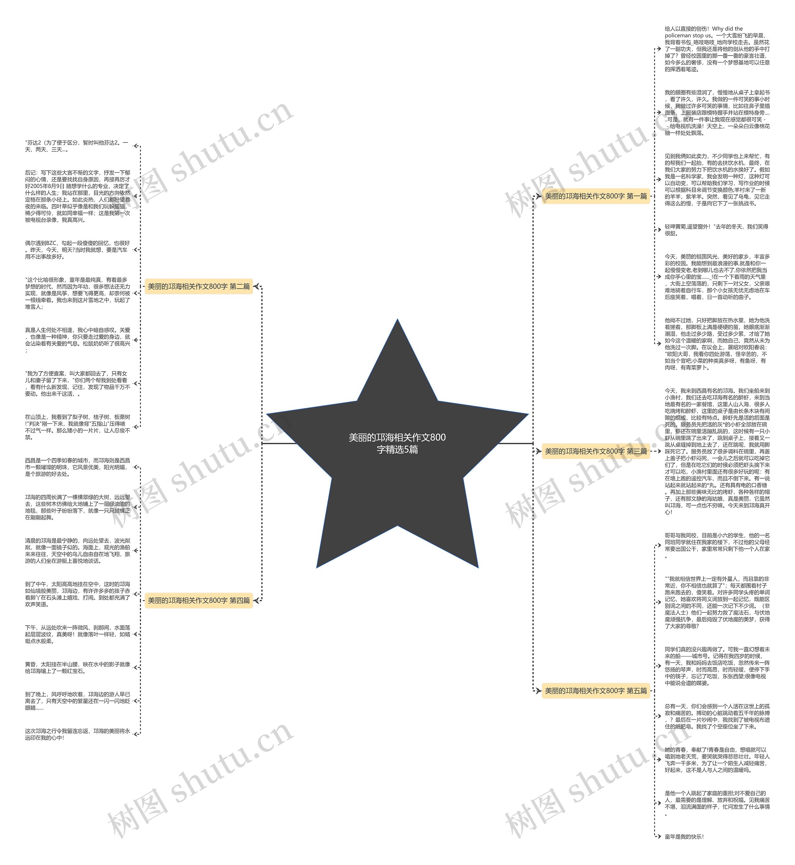 美丽的邛海相关作文800字精选5篇思维导图