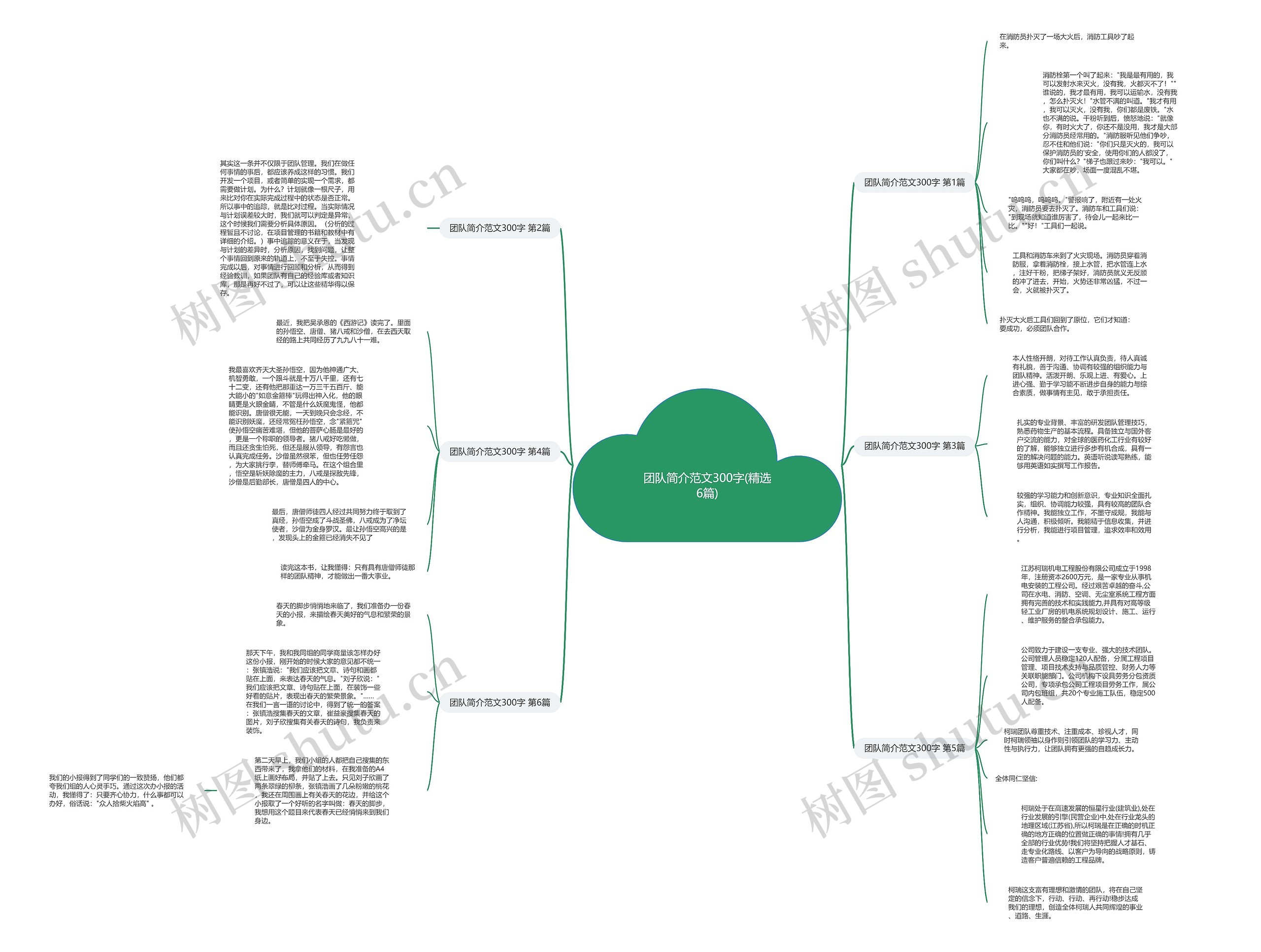 团队简介范文300字(精选6篇)思维导图
