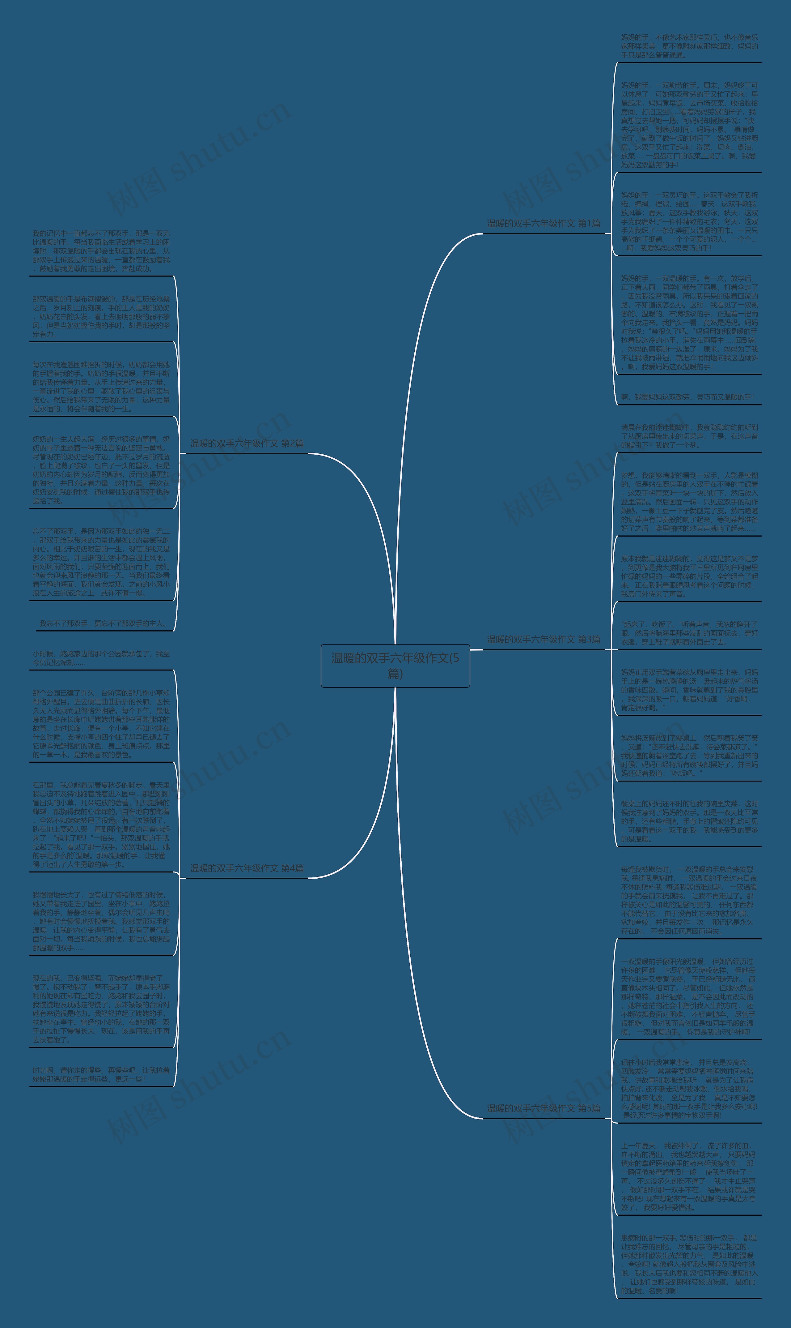 温暖的双手六年级作文(5篇)思维导图