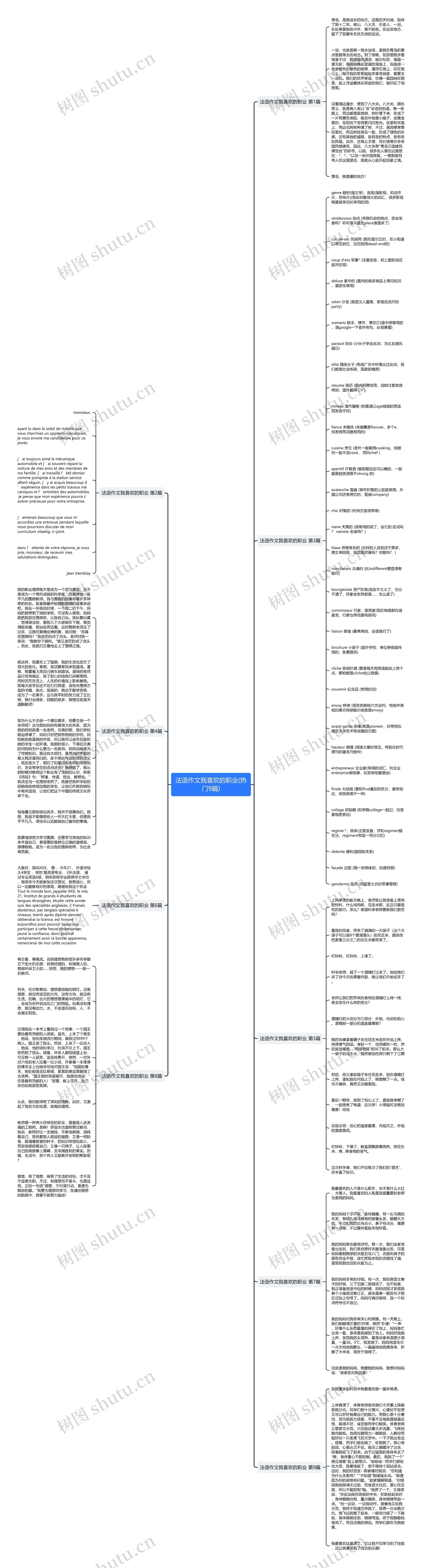 法语作文我喜欢的职业(热门9篇)思维导图