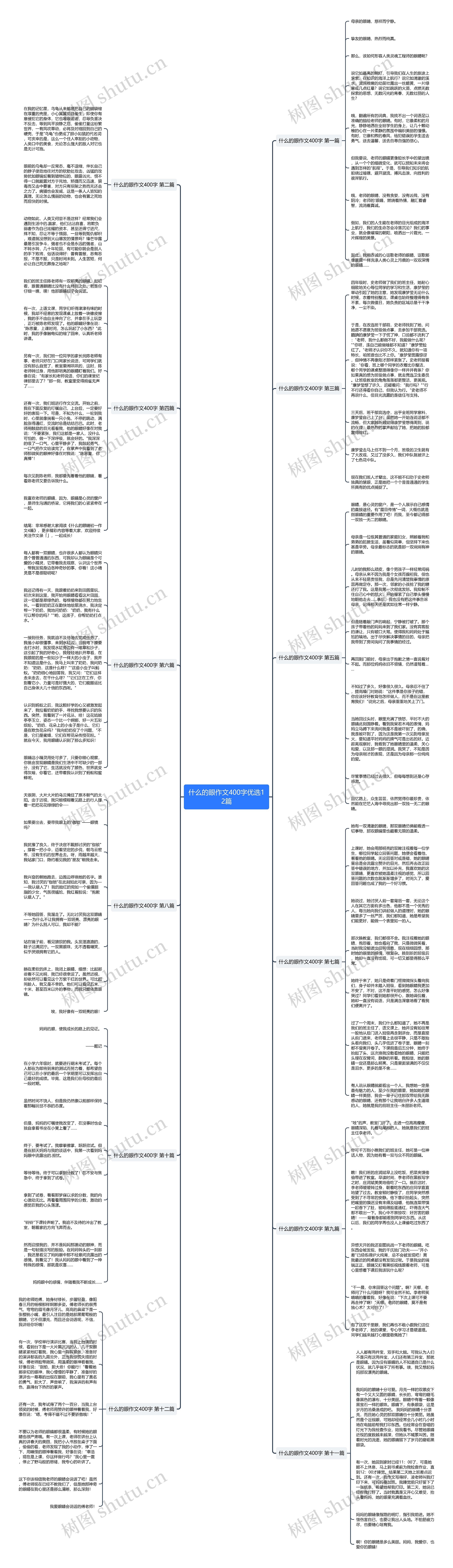 什么的眼作文400字优选12篇思维导图