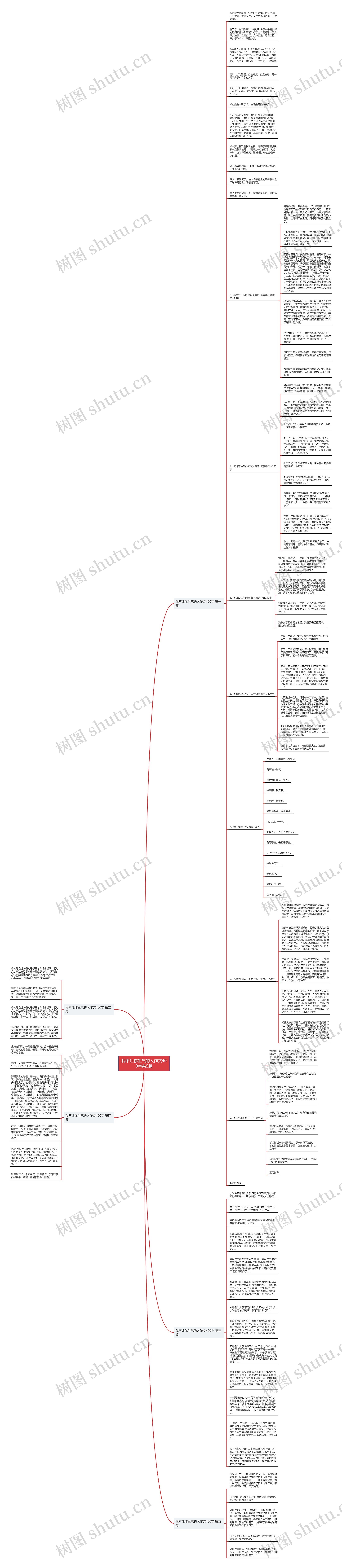 我不让你生气的人作文400字共5篇思维导图