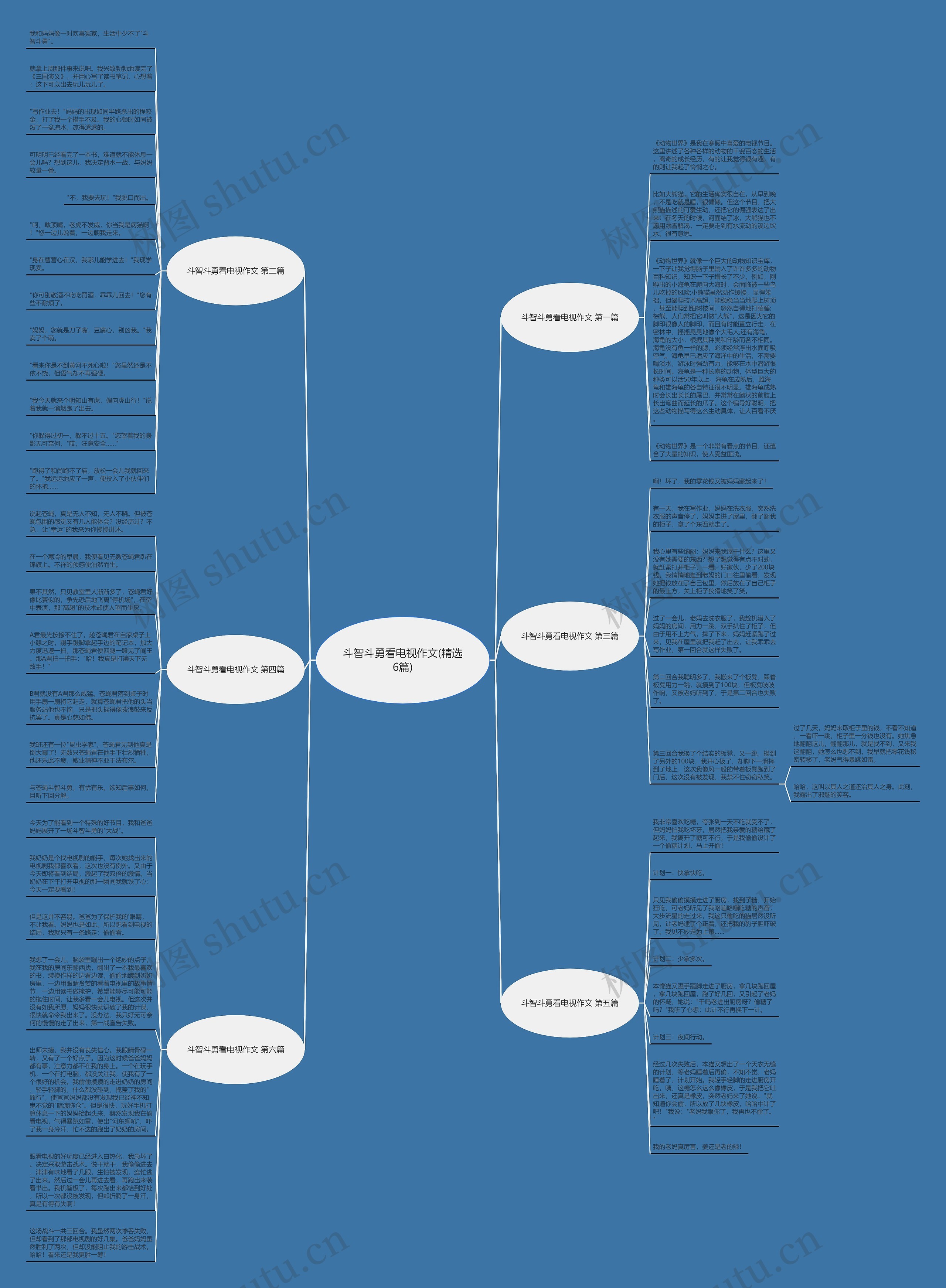 斗智斗勇看电视作文(精选6篇)思维导图