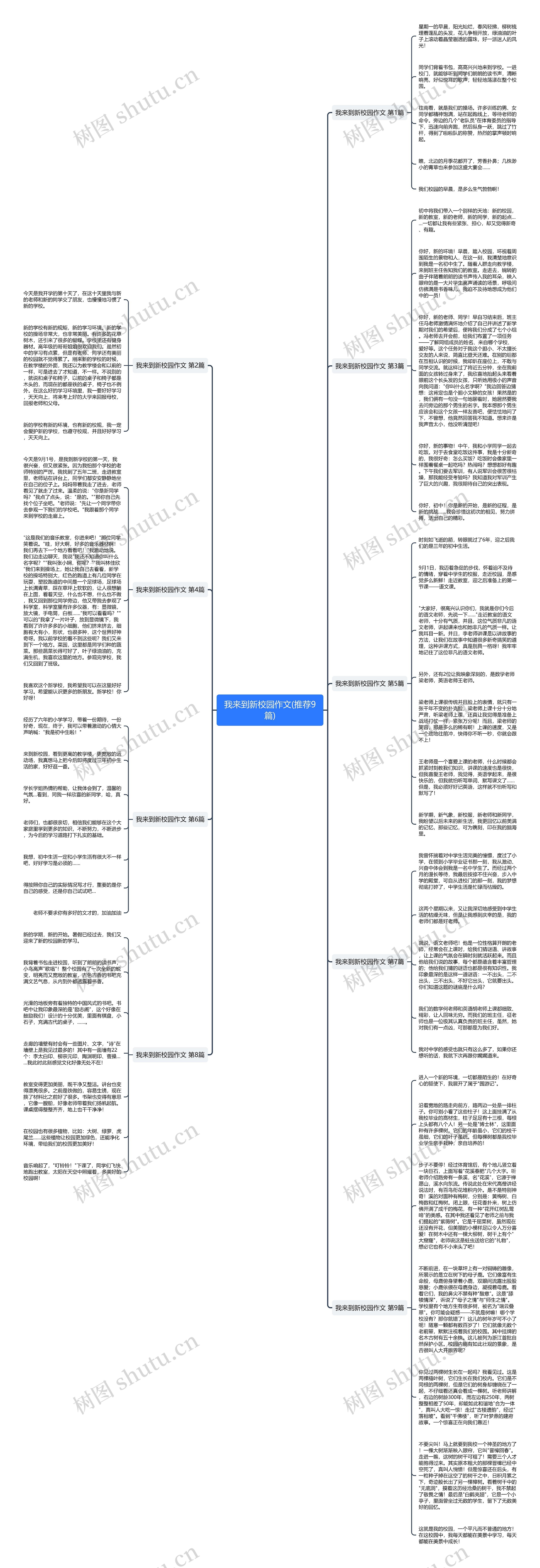 我来到新校园作文(推荐9篇)思维导图