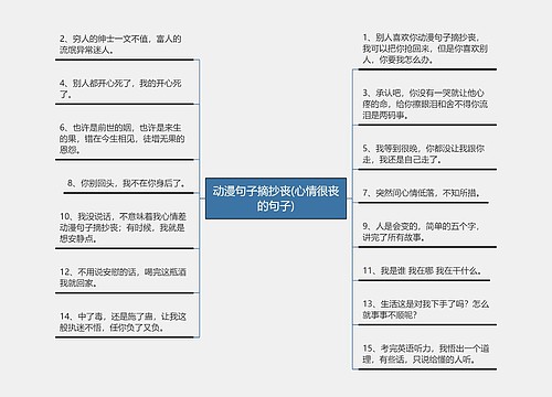 动漫句子摘抄丧(心情很丧的句子)