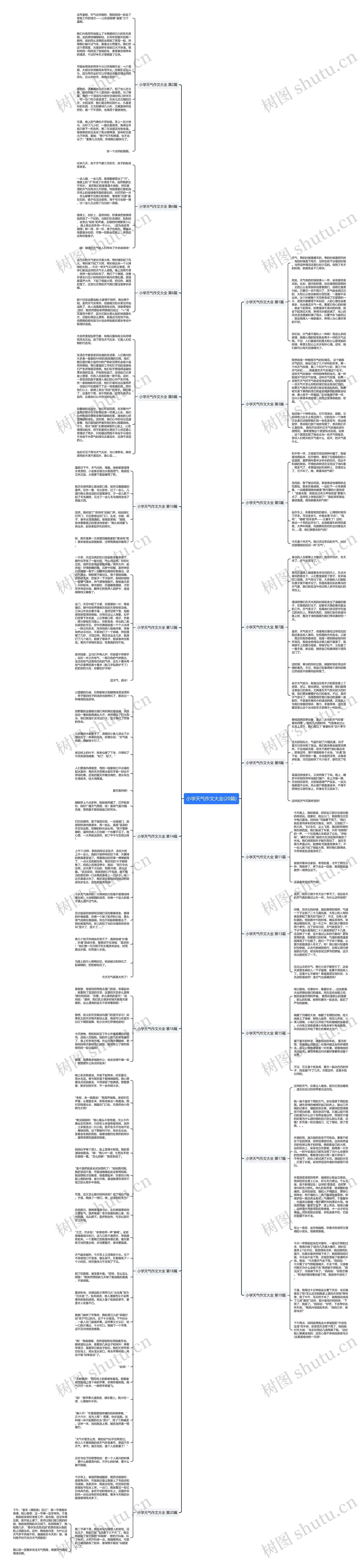 小学天气作文大全(20篇)思维导图