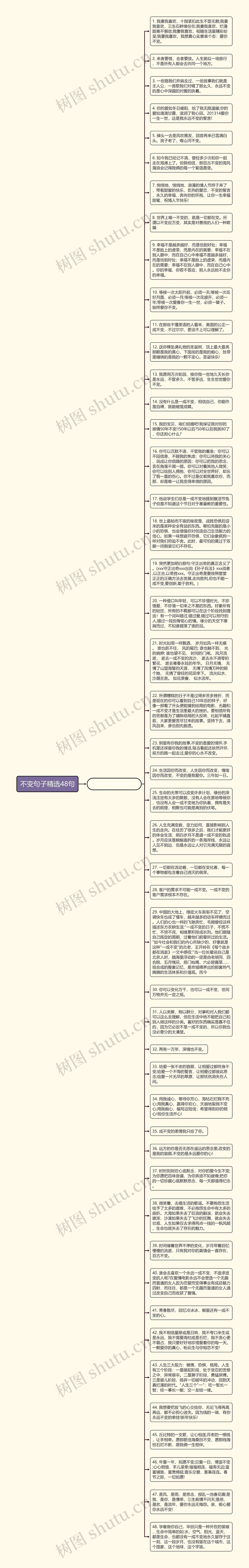 不变句子精选48句思维导图高清图 不变句子精选48句思维导图